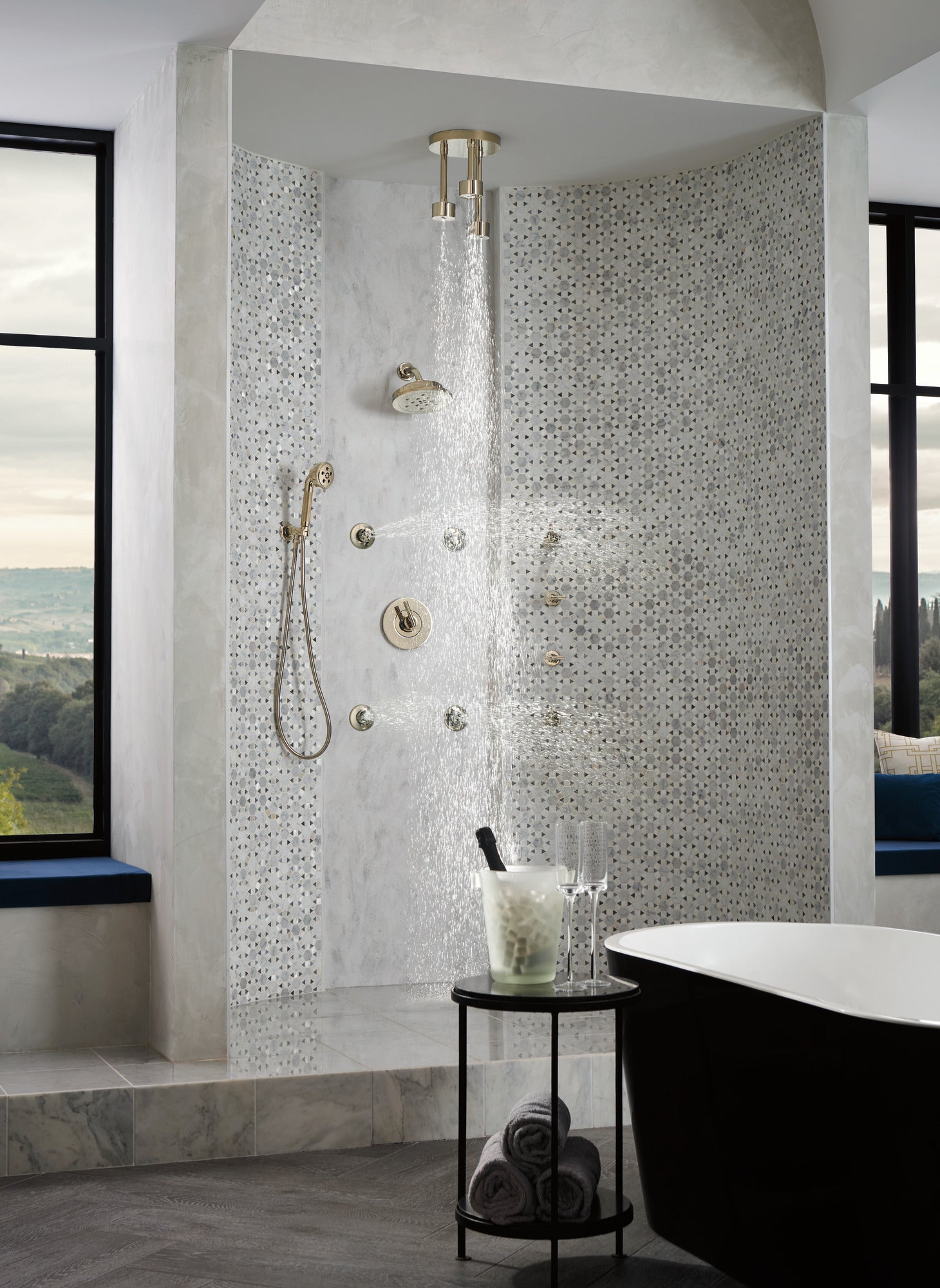 polished nickel handshower