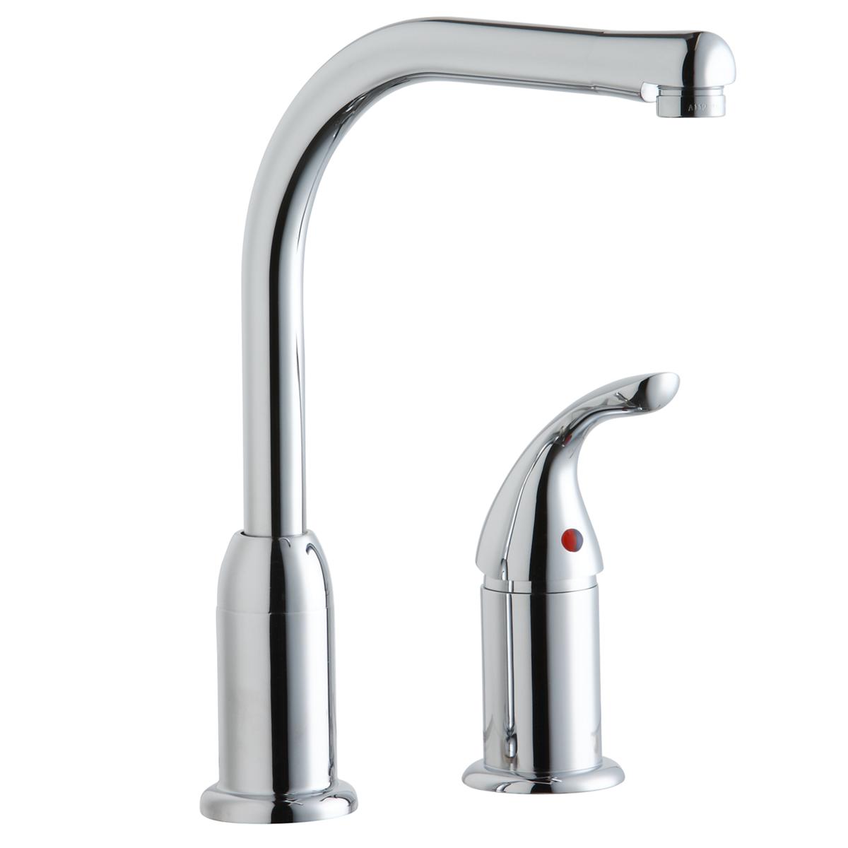 chrome deck mount faucet