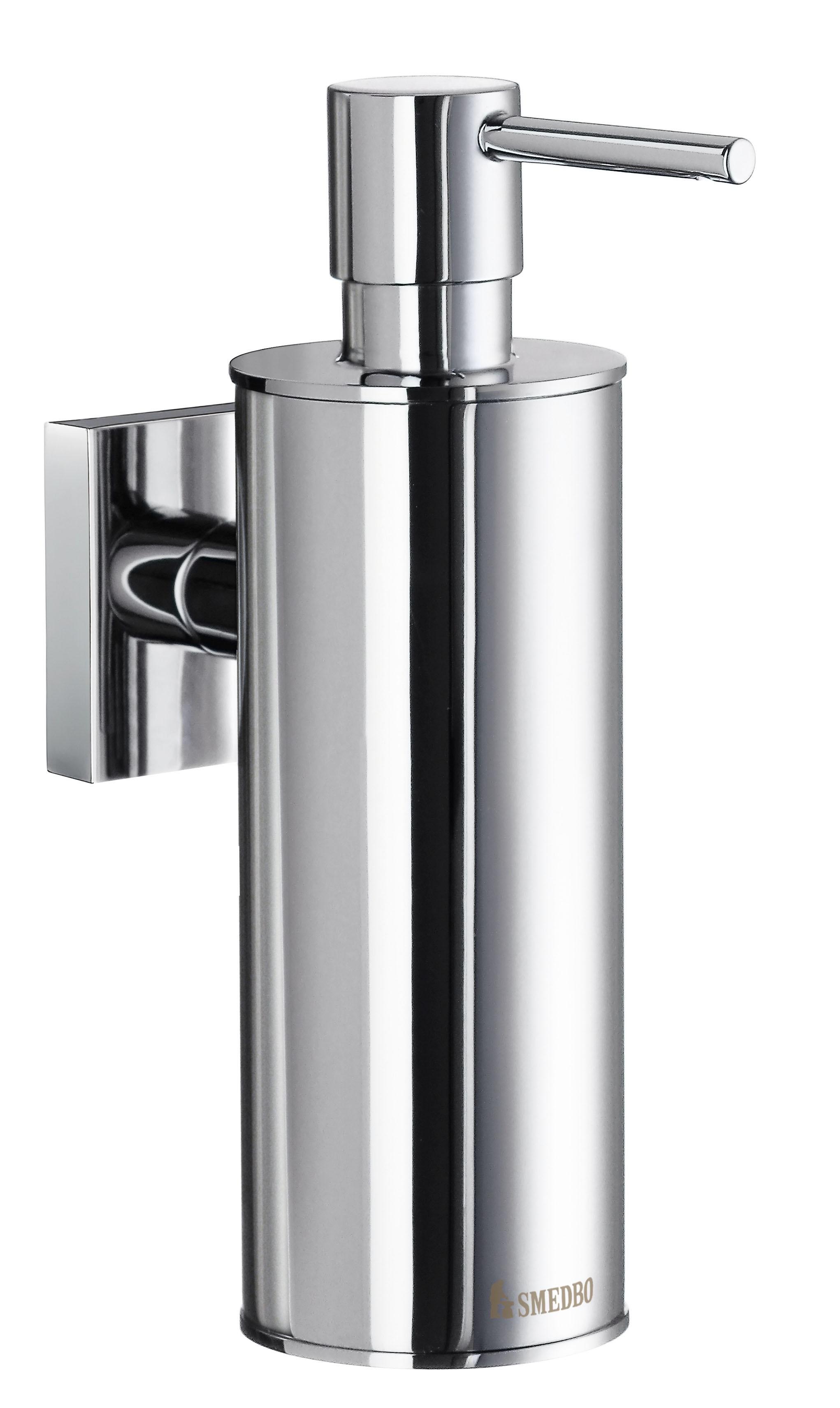 polished chrome soap dispenser