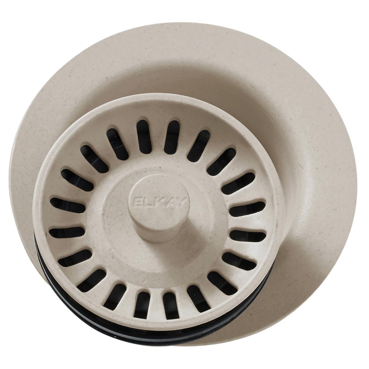 Elkay Polymer 3-1/2" Disposer Flange with Removable Basket Strainer and Rubber Stopper