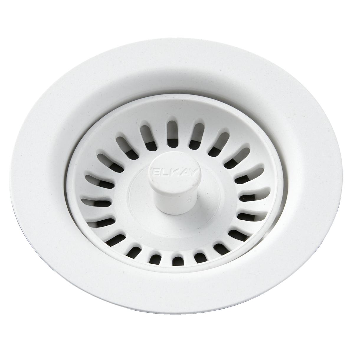 Elkay Polymer Drain Fitting with Removable Basket Strainer and Rubber Stopper