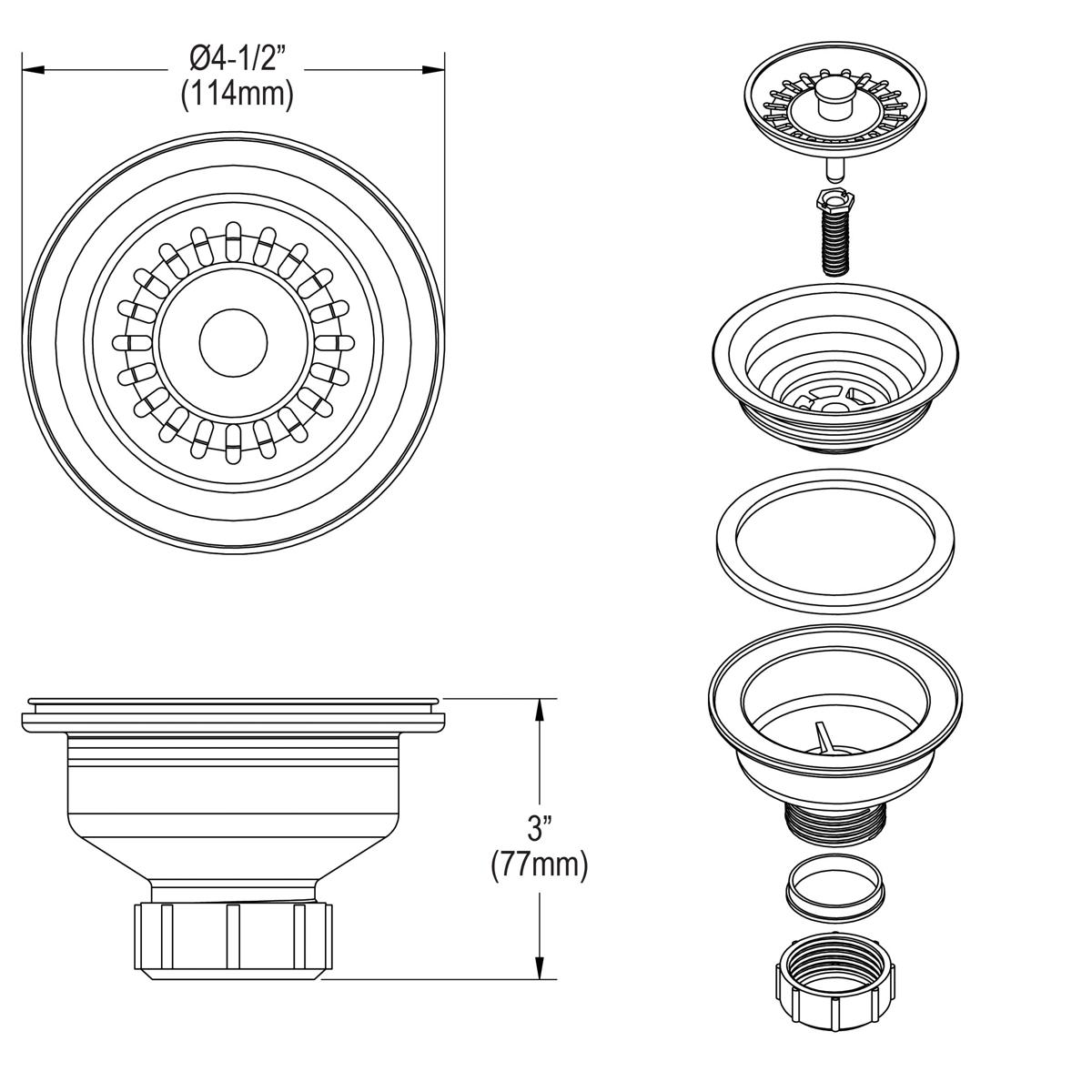 black disposer flange
