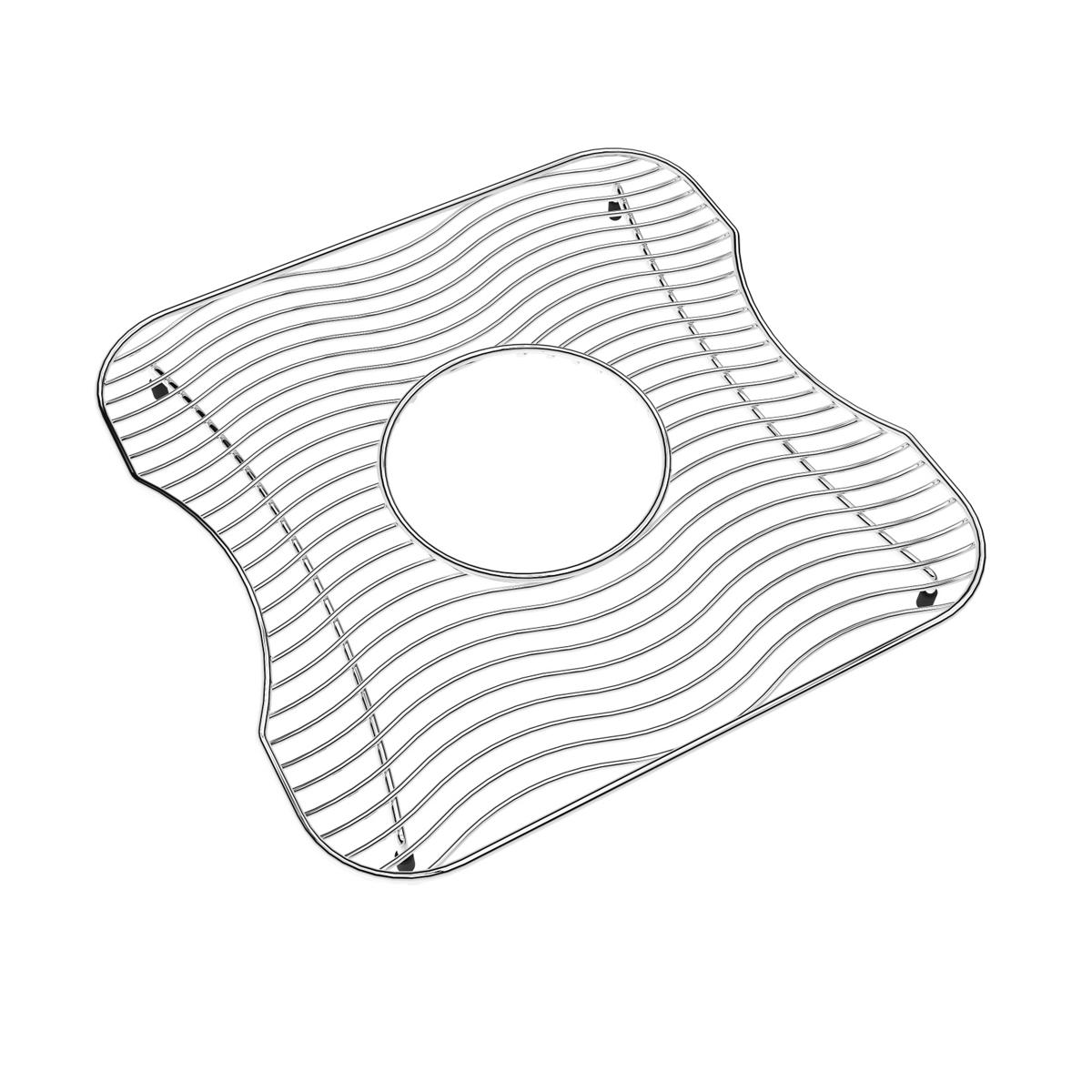 polished stainless steel bottom grid