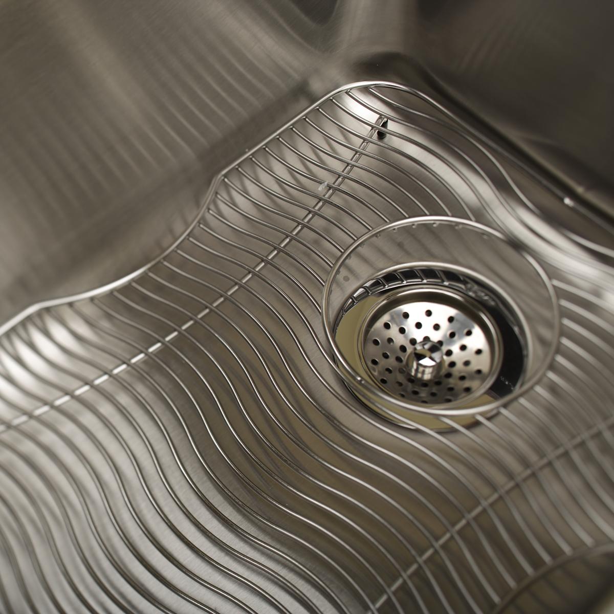 lustrous satin triple bowl undermount sink kit