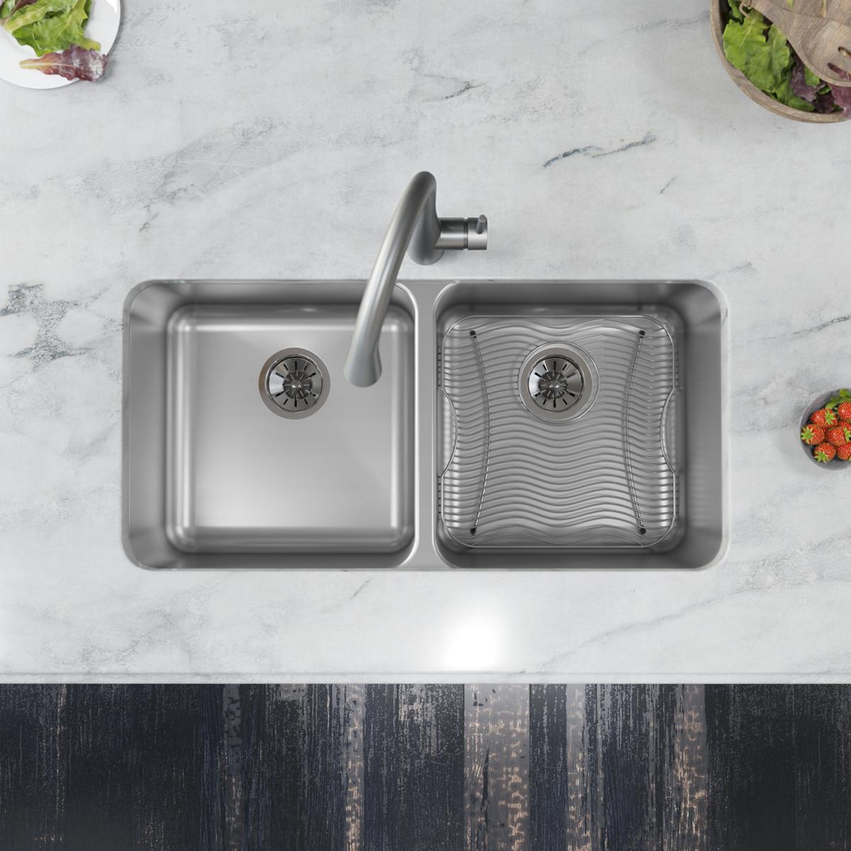 polished stainless steel bottom grid