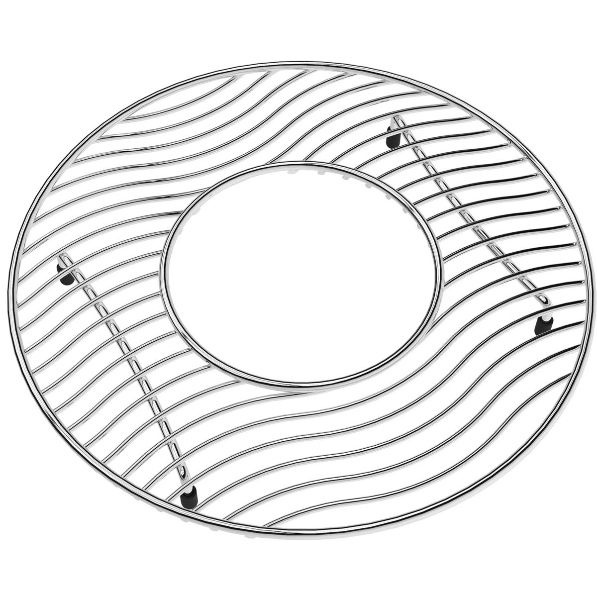 polished stainless steel bottom grid