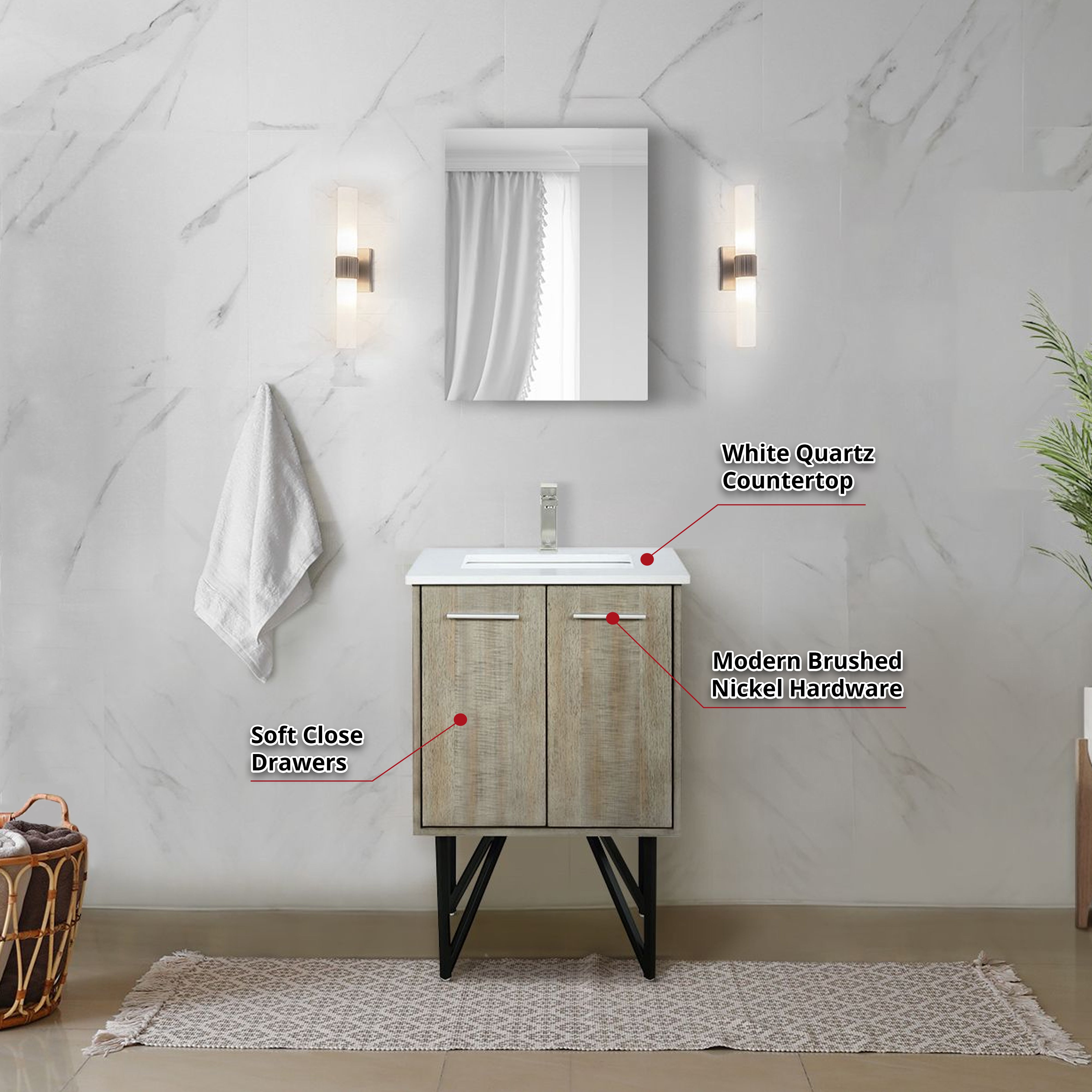 rustic acacia vanity