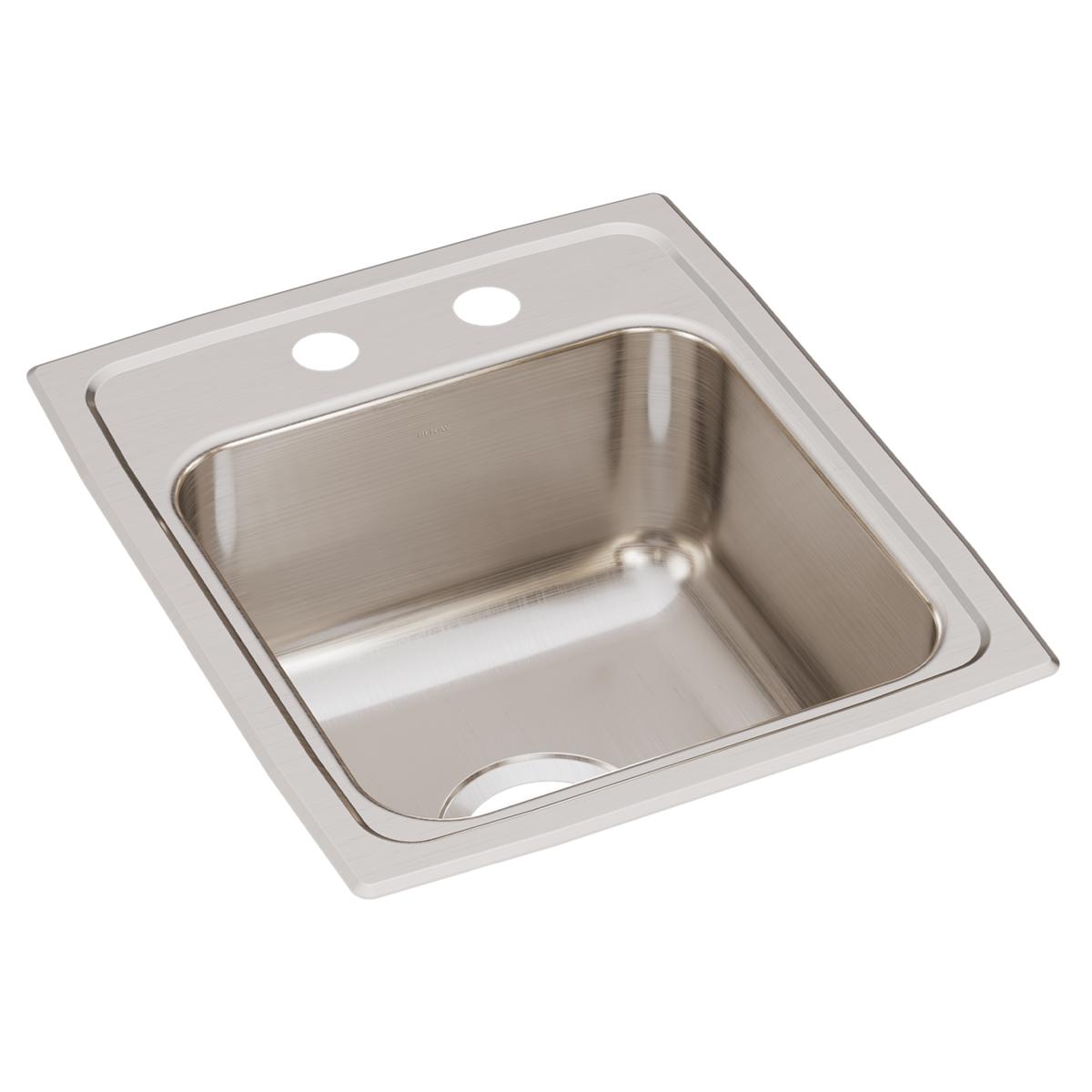 Elkay Lustertone Classic 15" x 17-1/2" x 7-5/8" Single Bowl Drop-in Bar Sink