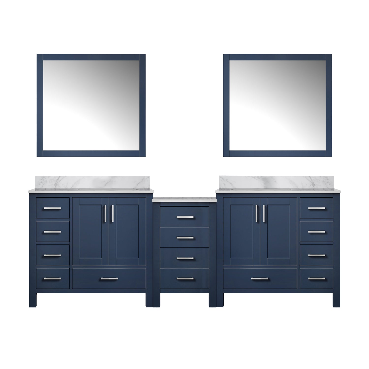 Lexora Coraline 92 in W x 22 in D Double Bath Vanity with Carrara Marble Top