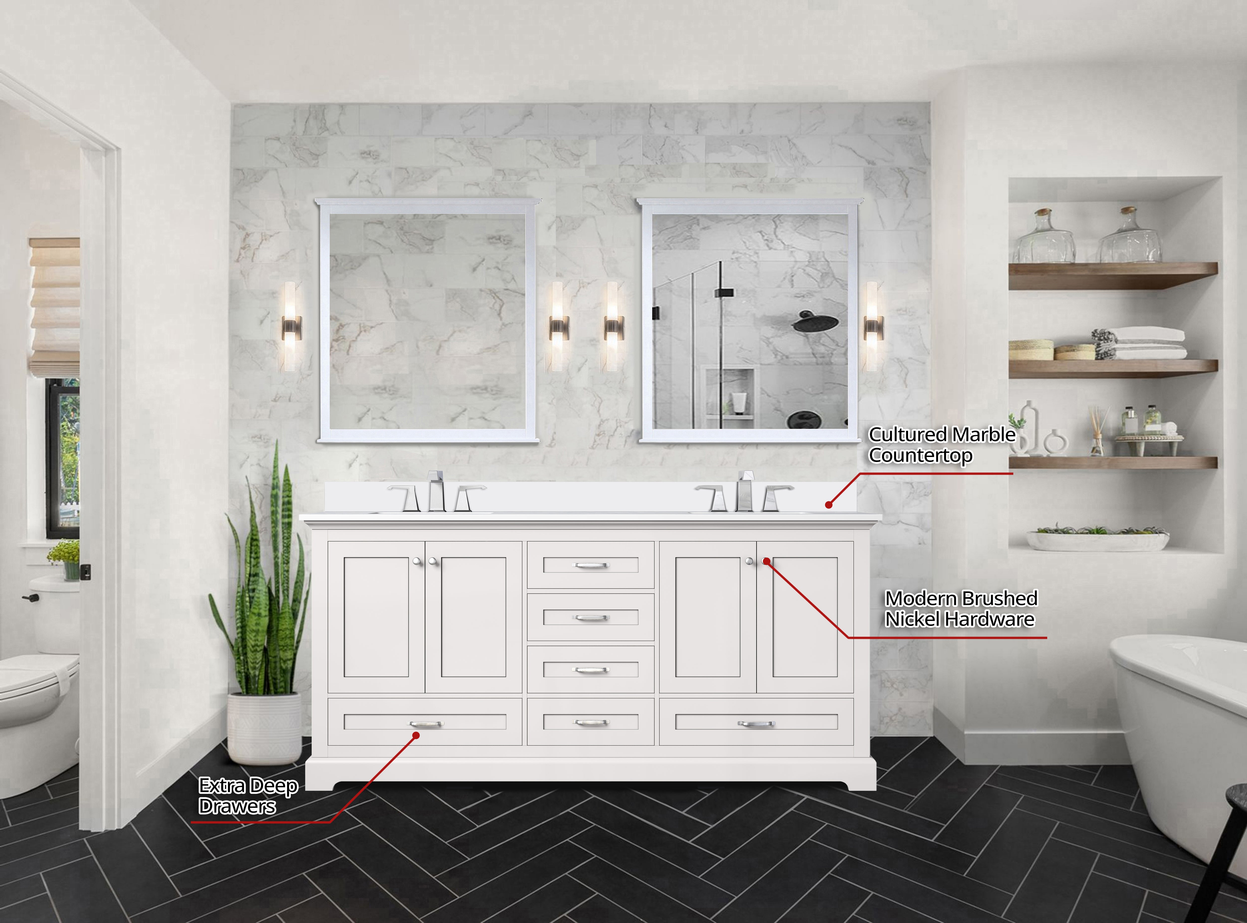 white vanity