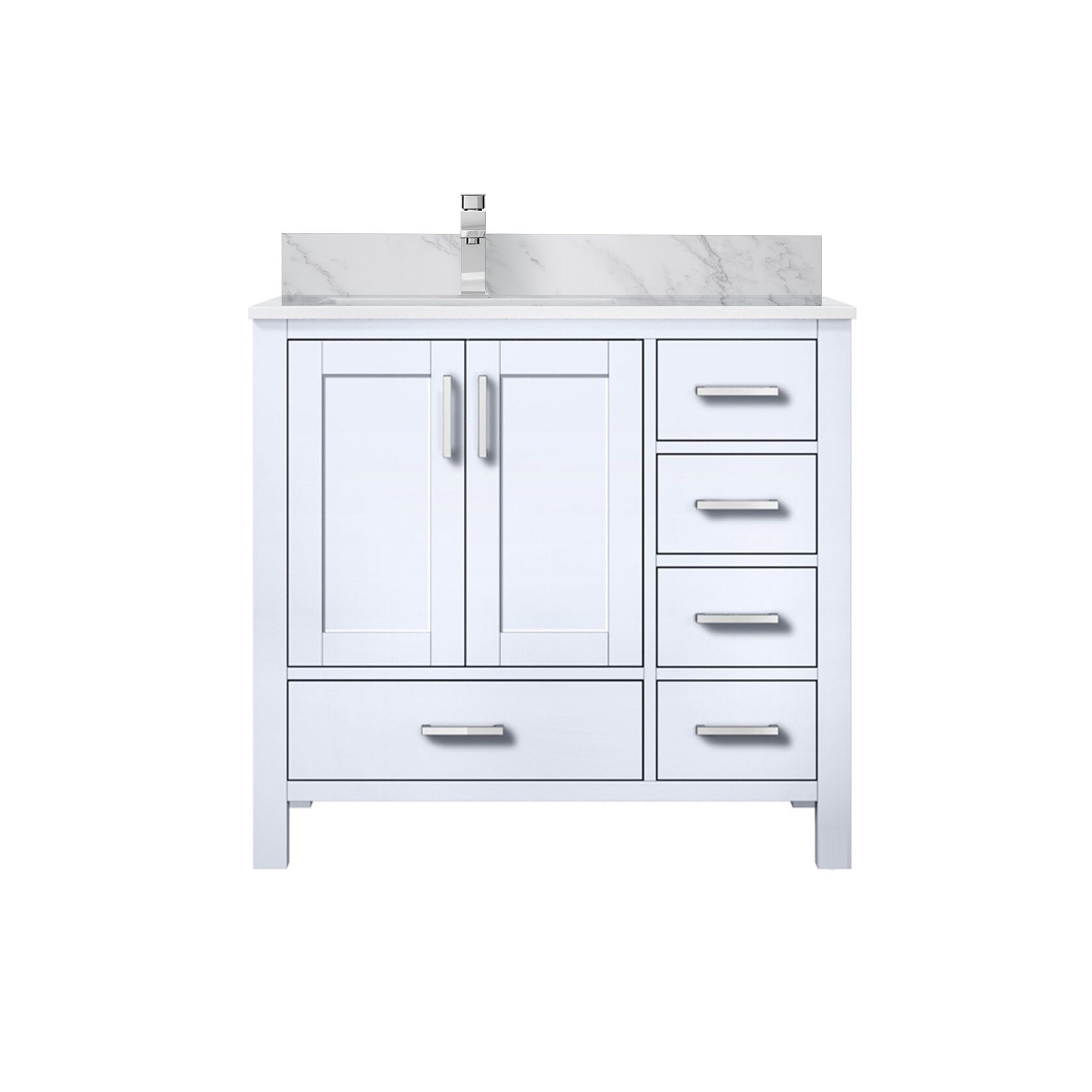 Lexora Jacques 36 in. W x 22 in. D Left Offset Bath Vanity