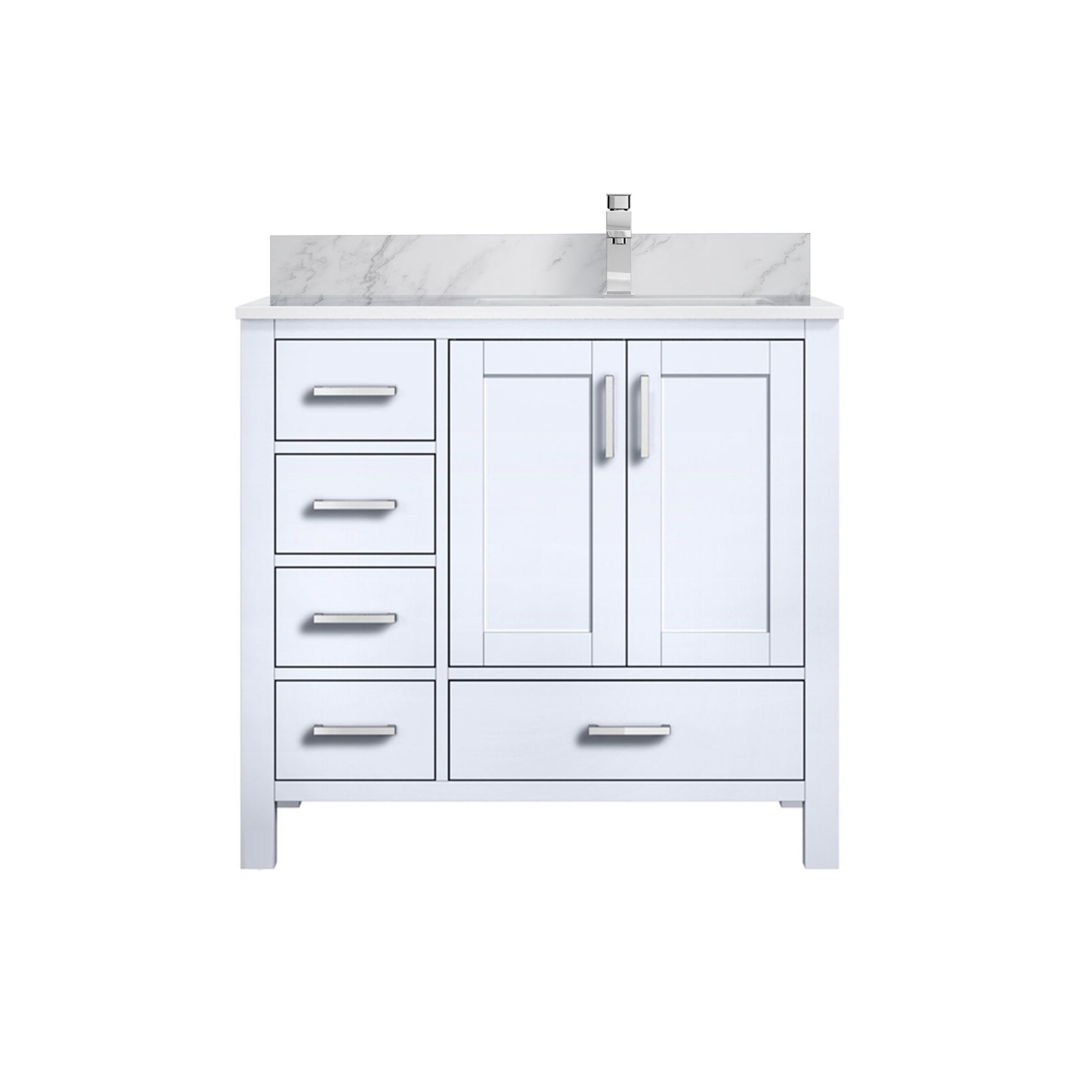 Lexora Jacques 36 in. W x 22 in. D Right Offset Bath Vanity