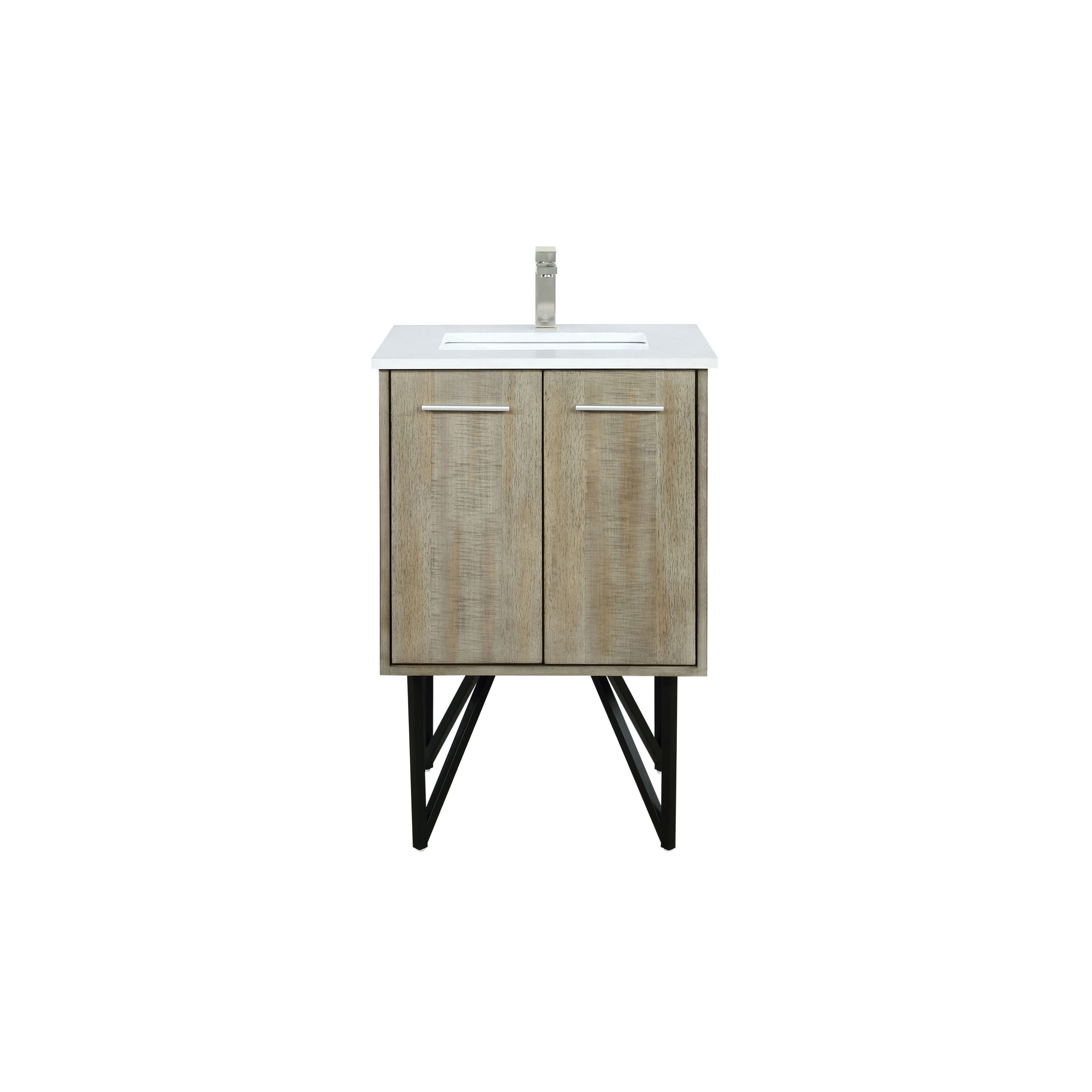 Lexora Lancy 24 in W x 20 in D Bath Vanity with Cultured Marble Top