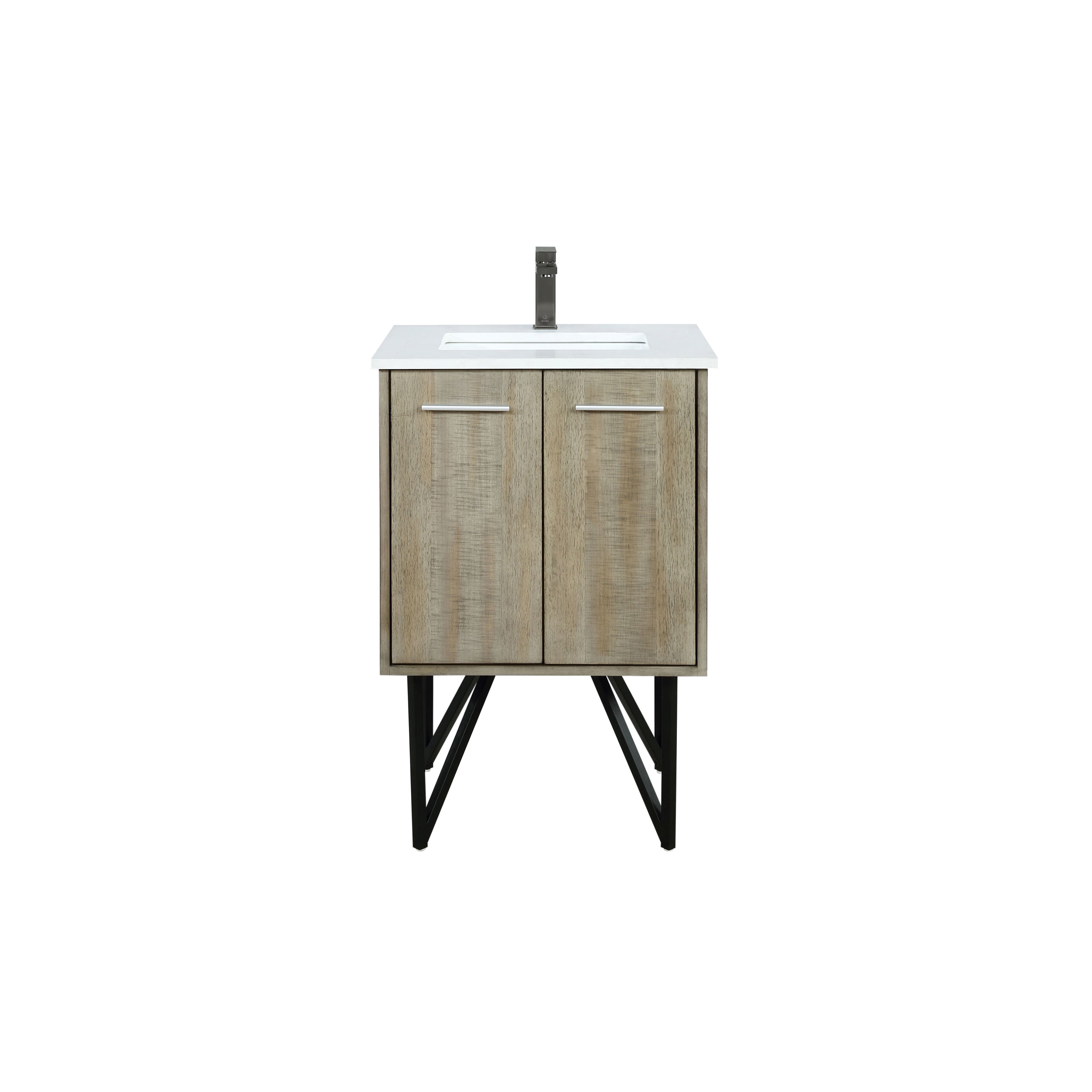 Lexora Lancy 24 in W x 20 in D Bath Vanity with Cultured Marble Top