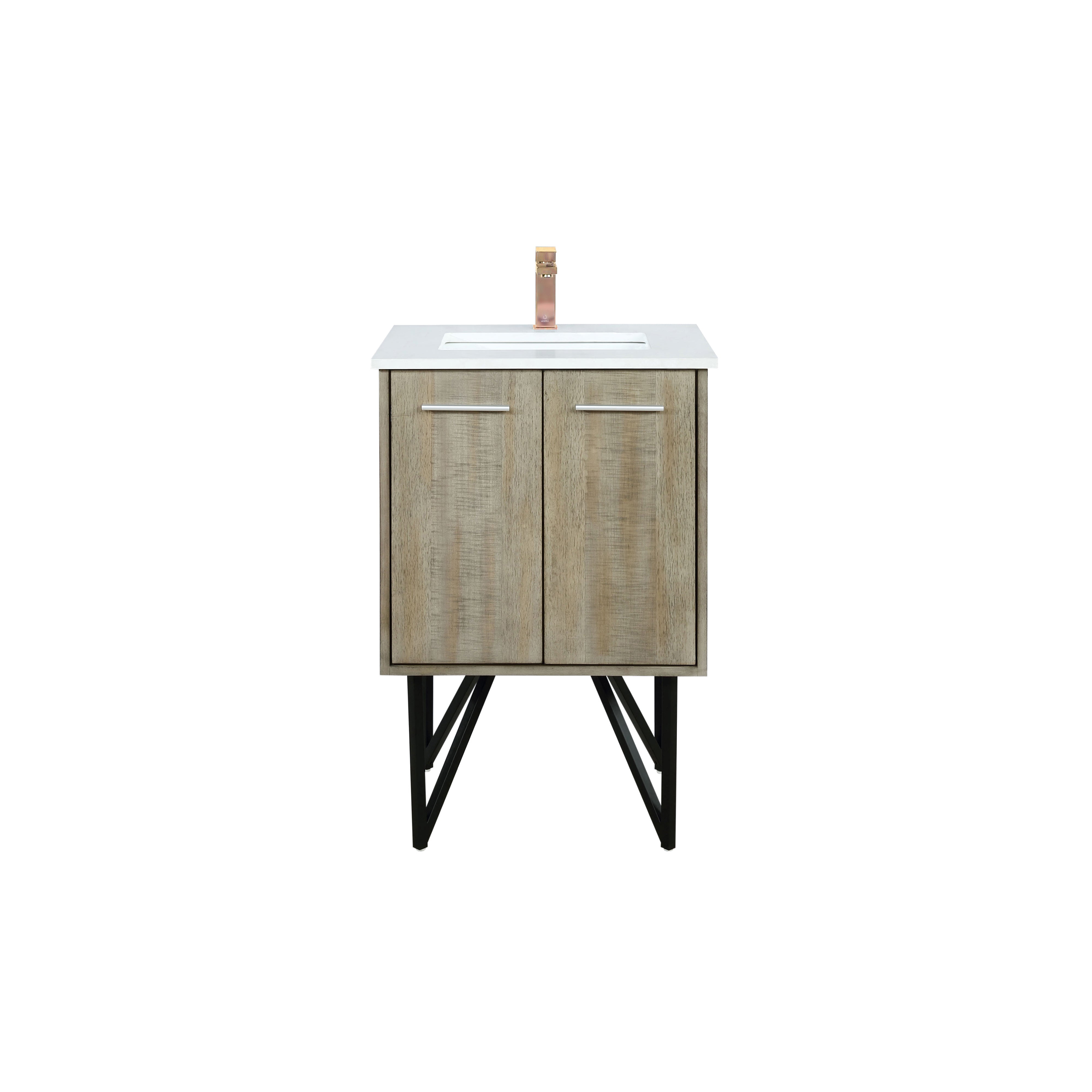 Lexora Lancy 24 in W x 20 in D Bath Vanity with Cultured Marble Top