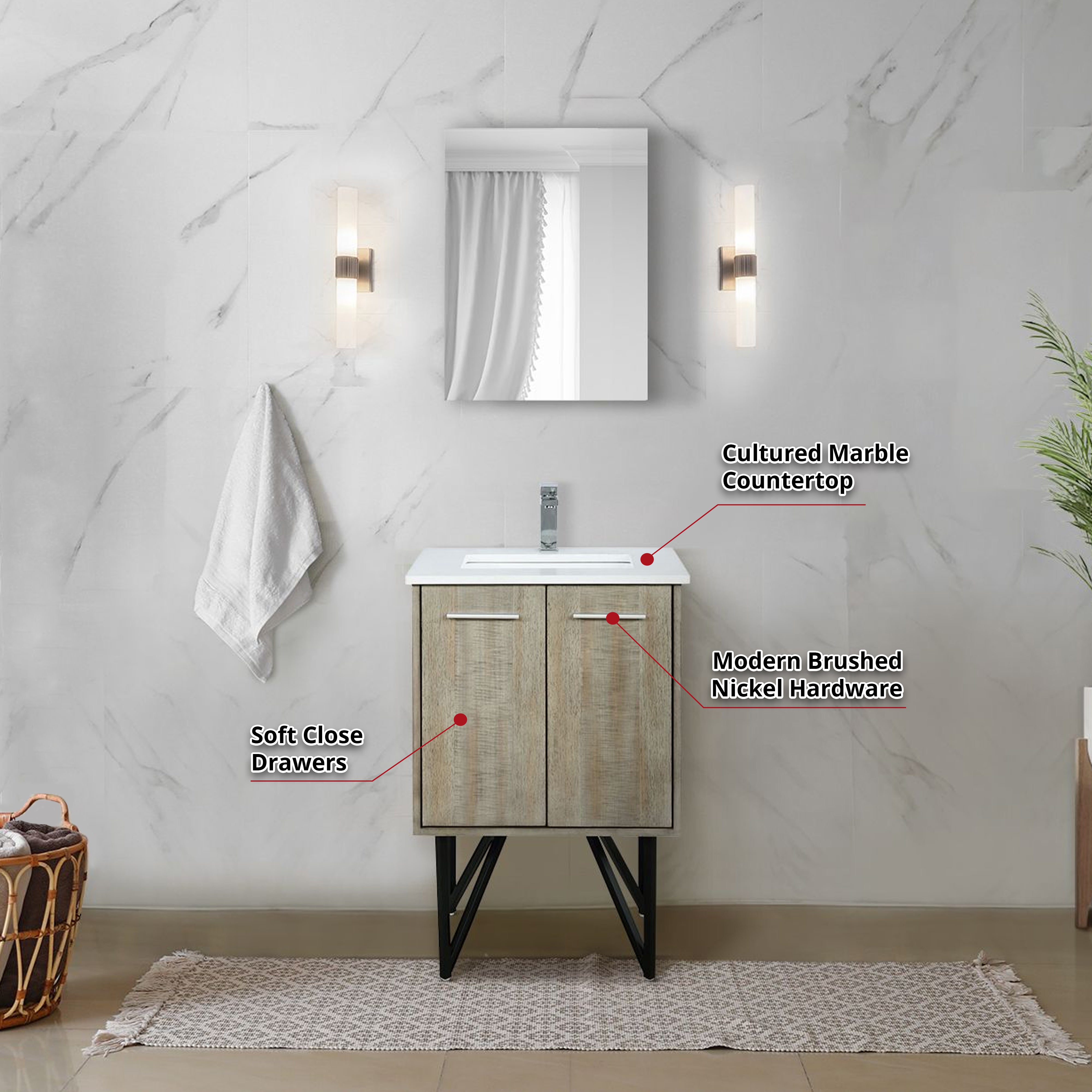 rustic acacia vanity