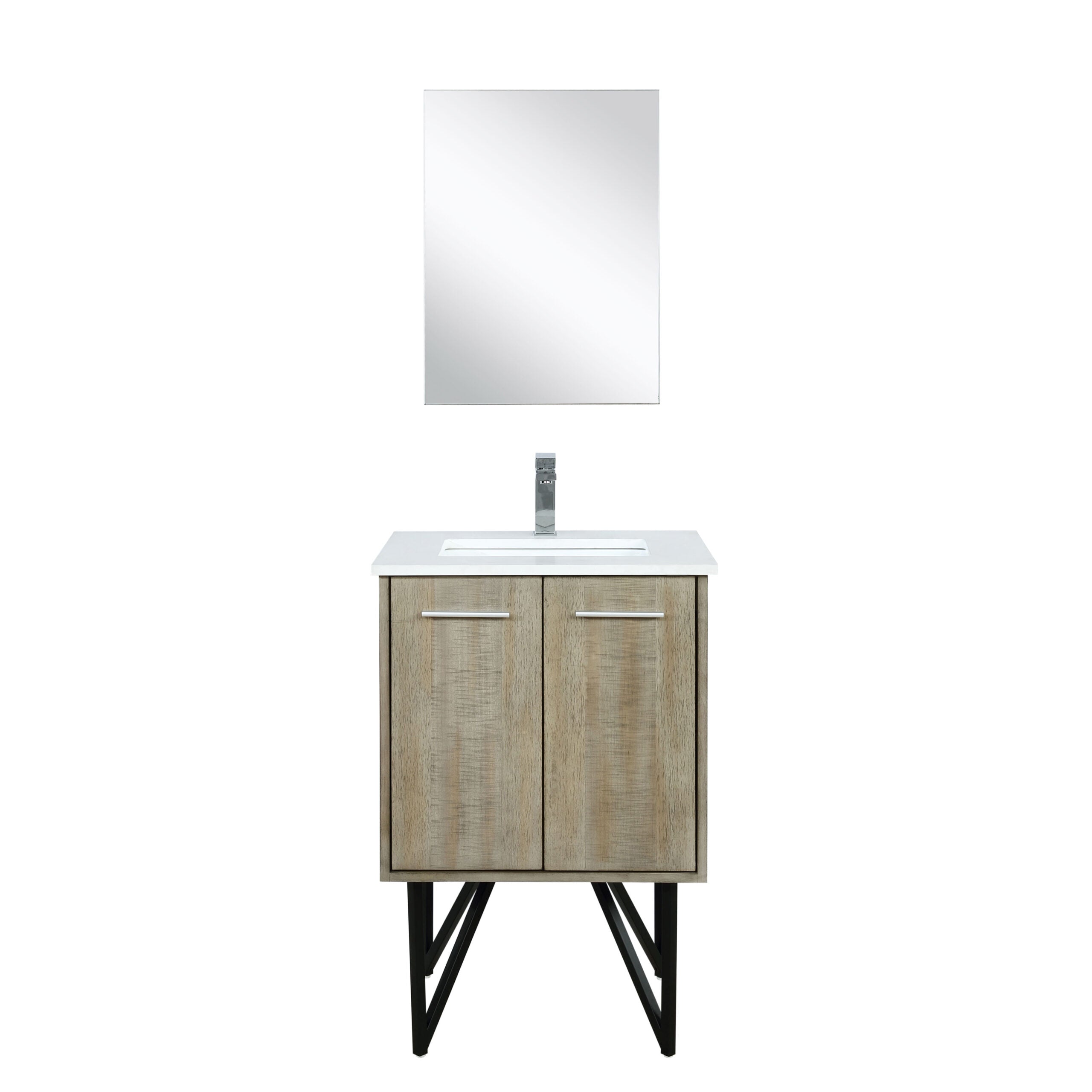 Lexora Lancy 24 in W x 20 in D Bath Vanity with Cultured Marble Top