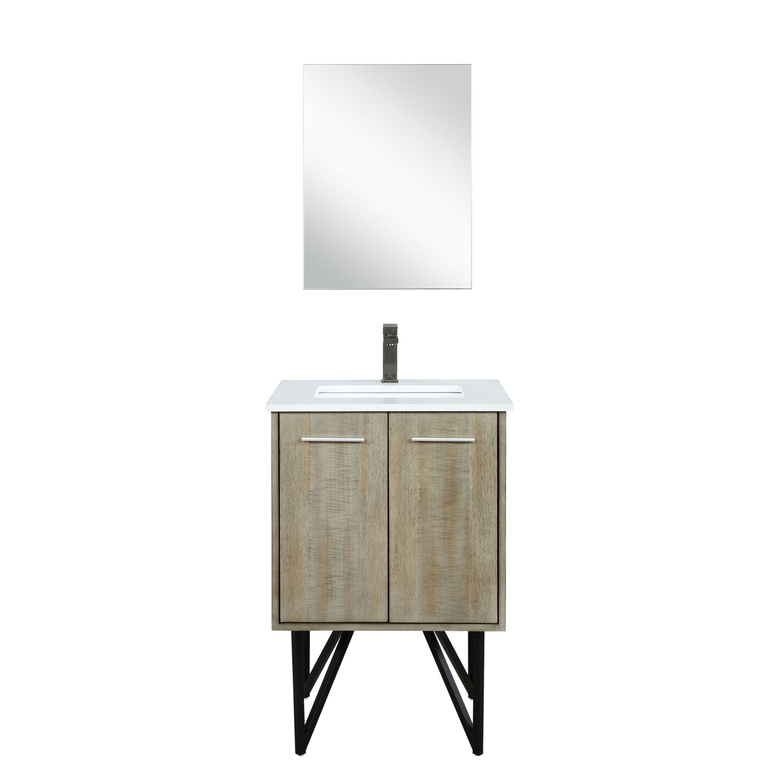 Lexora Lancy 24 in W x 20 in D Bath Vanity with Cultured Marble Top