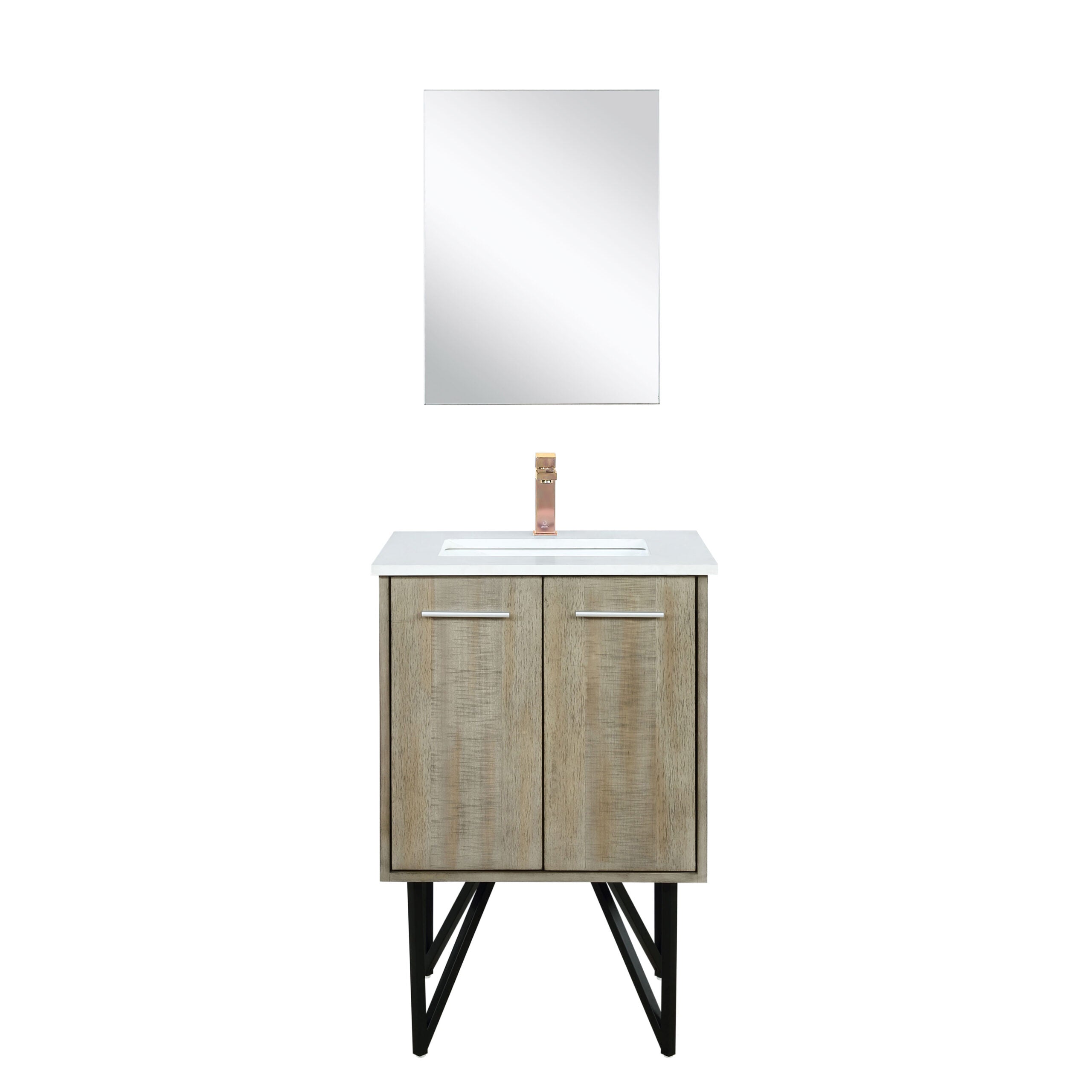 Lexora Lancy 24 in W x 20 in D Bath Vanity with Cultured Marble Top