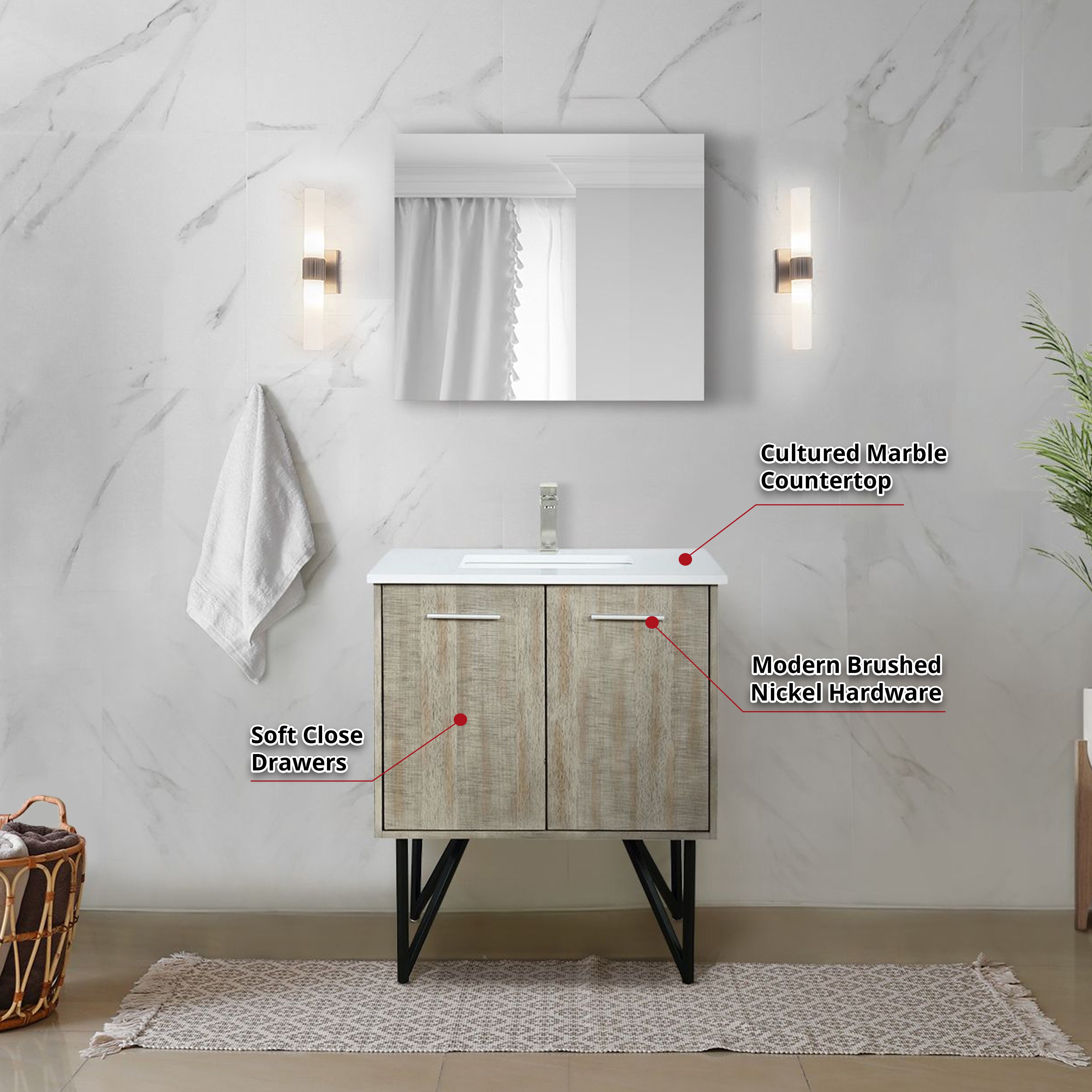 rustic acacia vanity