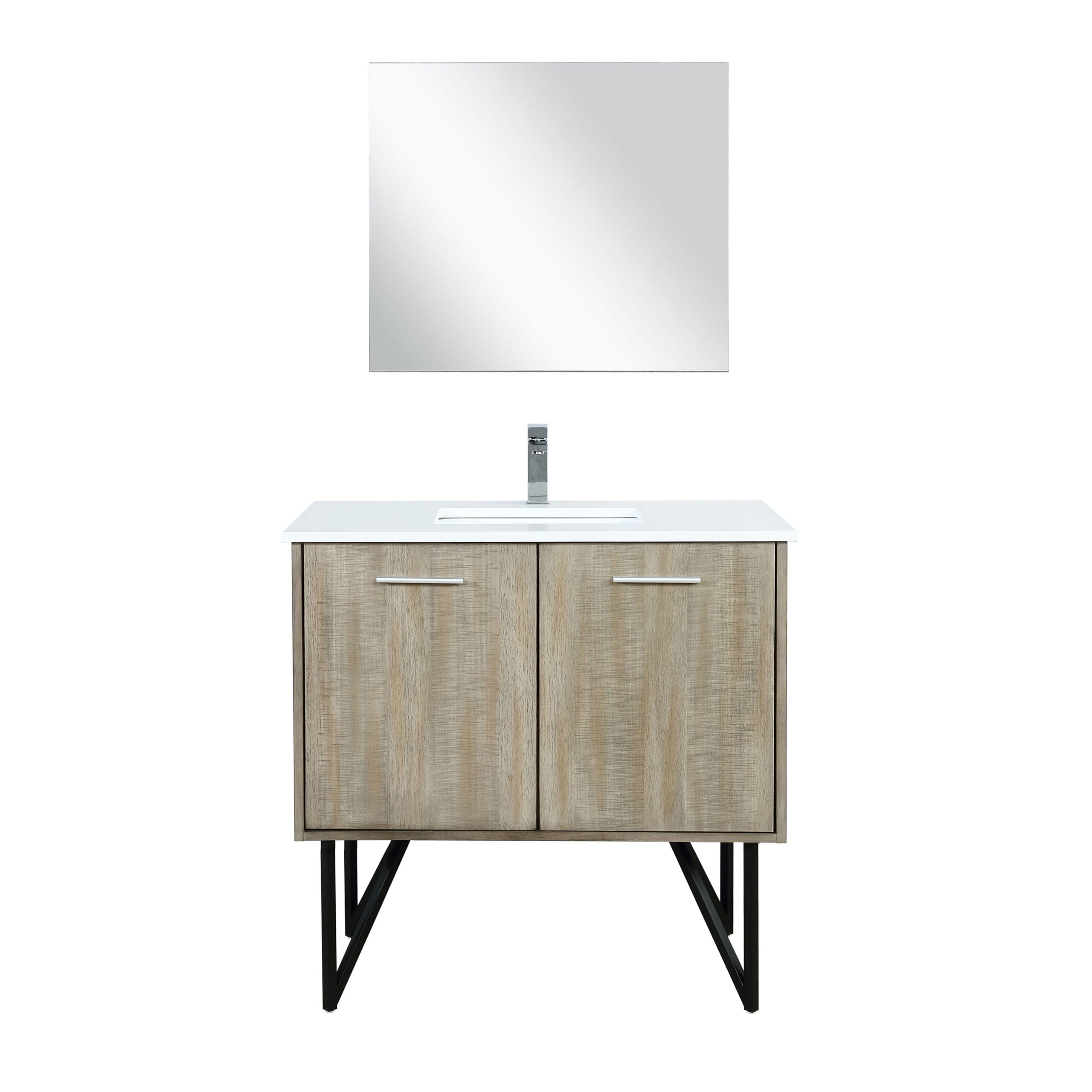Lexora Lancy 36 in W x 20 in D Bath Vanity with Cultured Marble Top