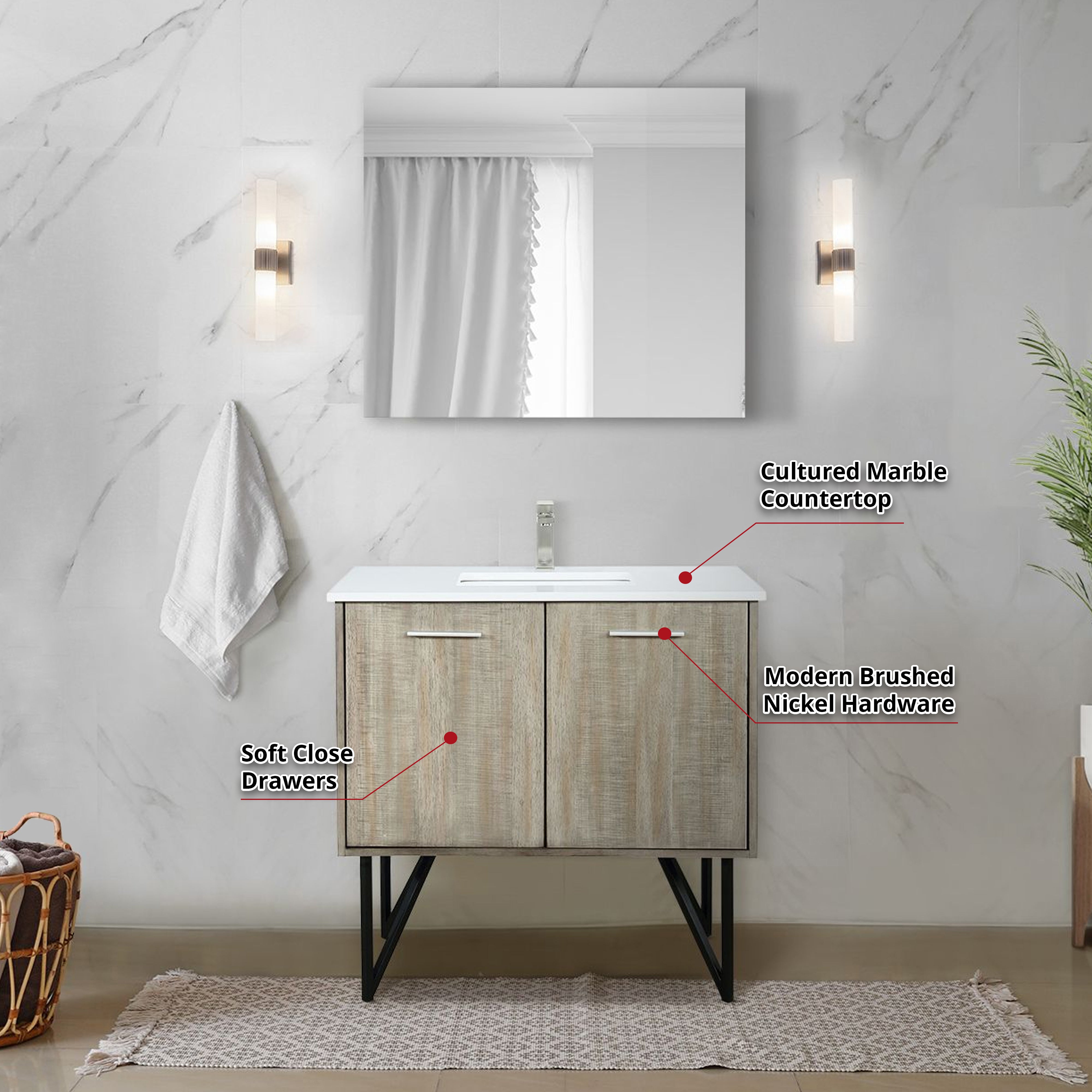 rustic acacia vanity