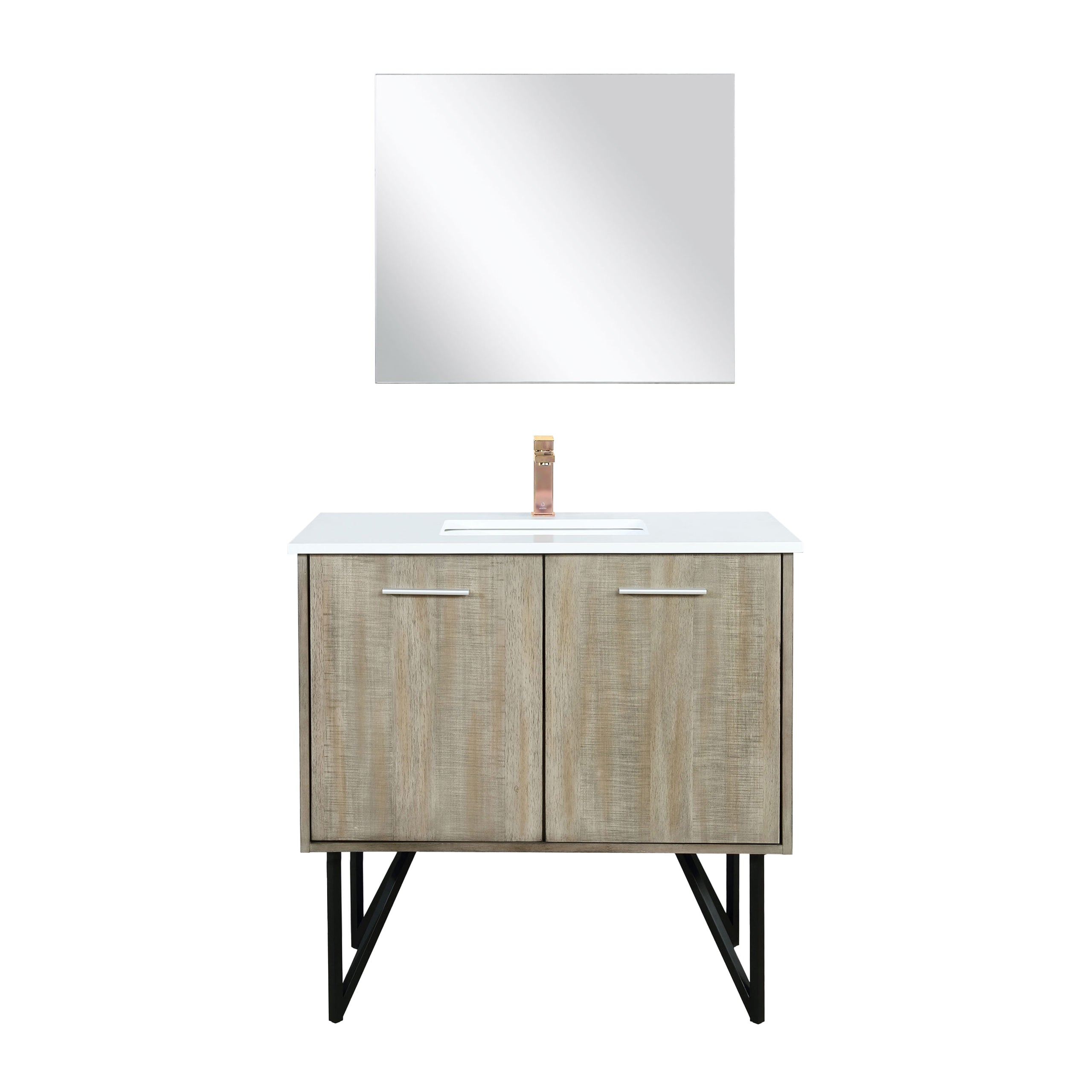 Lexora Lancy 36 in W x 20 in D Bath Vanity with Cultured Marble Top