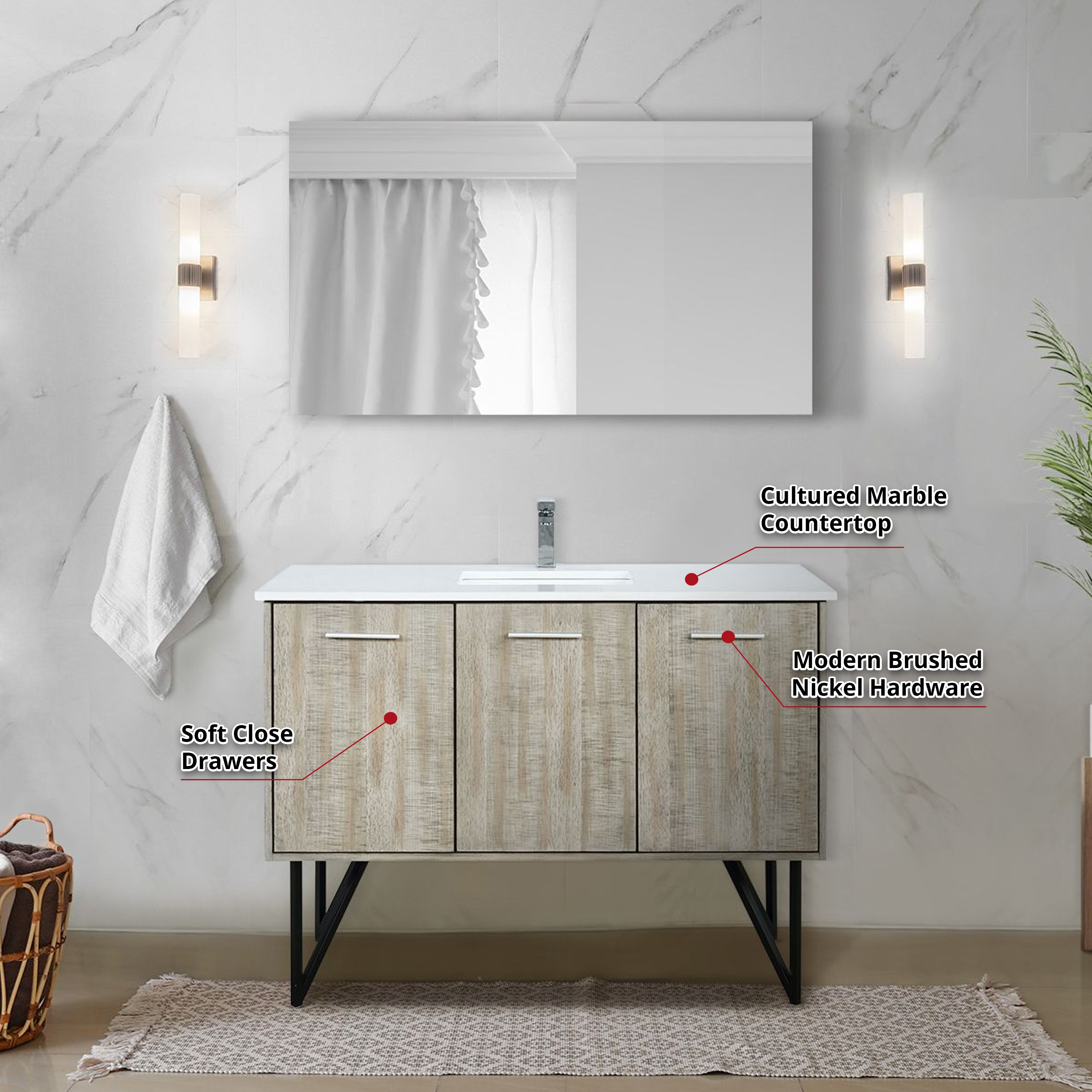 rustic acacia vanity