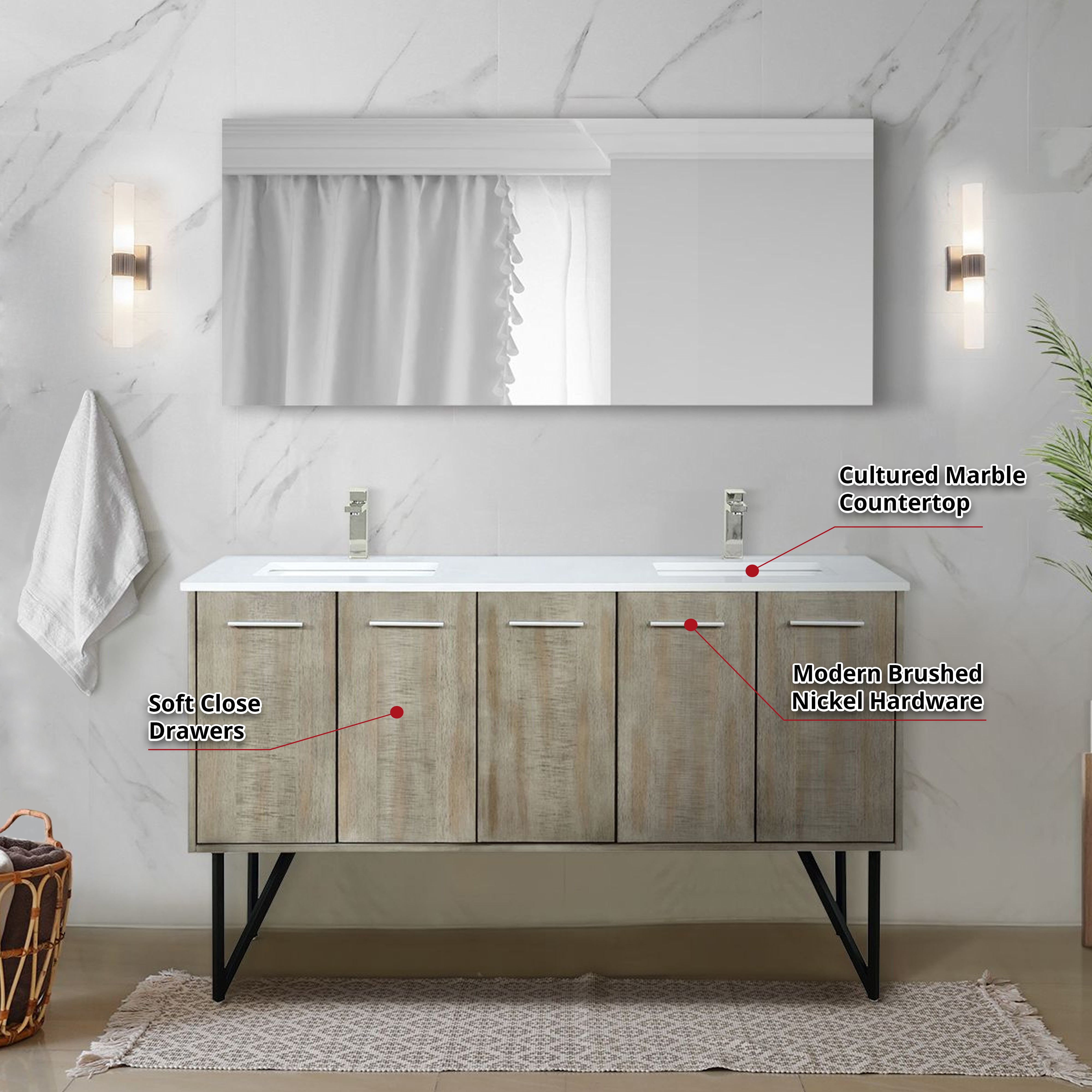 rustic acacia vanity