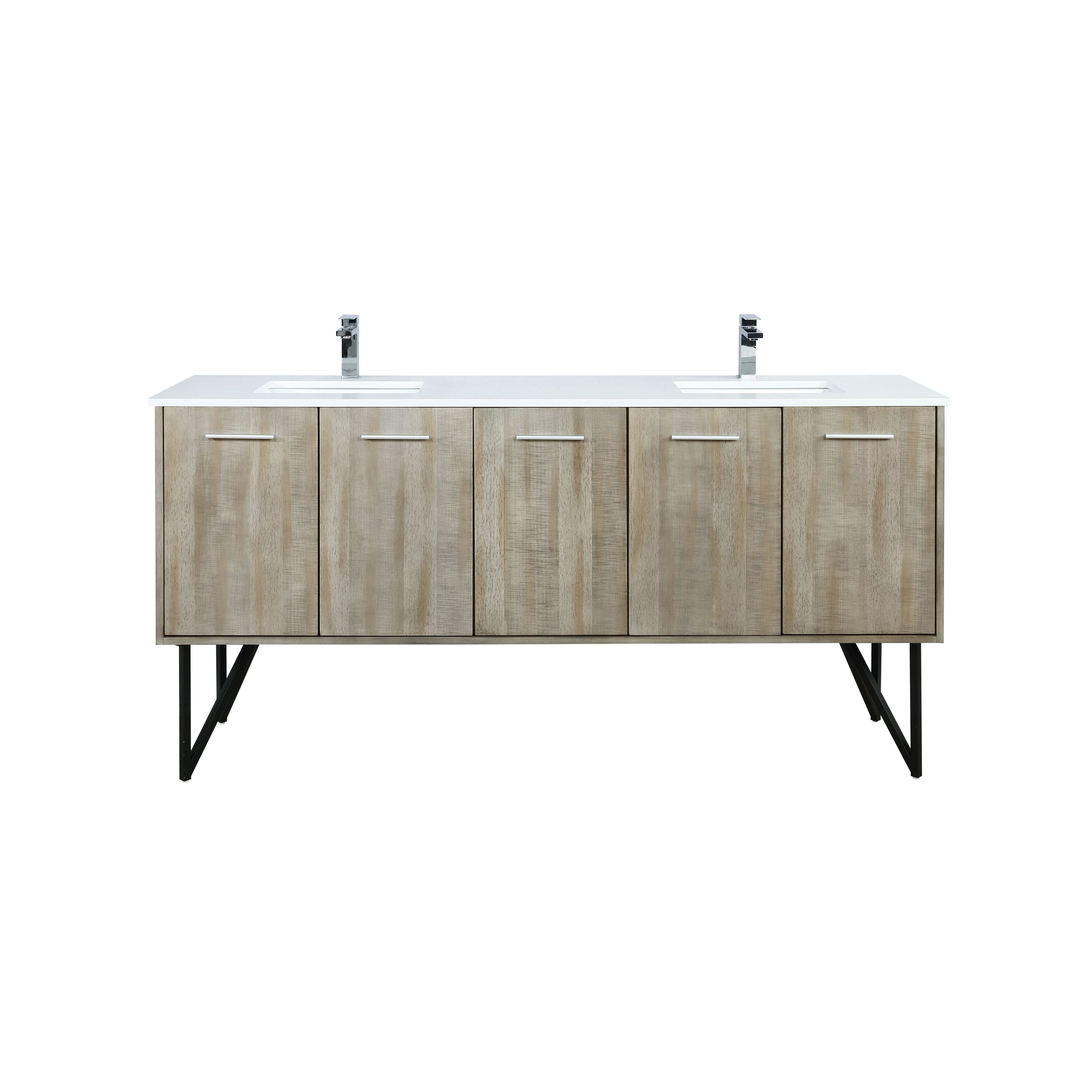 Lexora Lancy 72 in W x 20 in D Double Bath Vanity with Cultured Marble Top