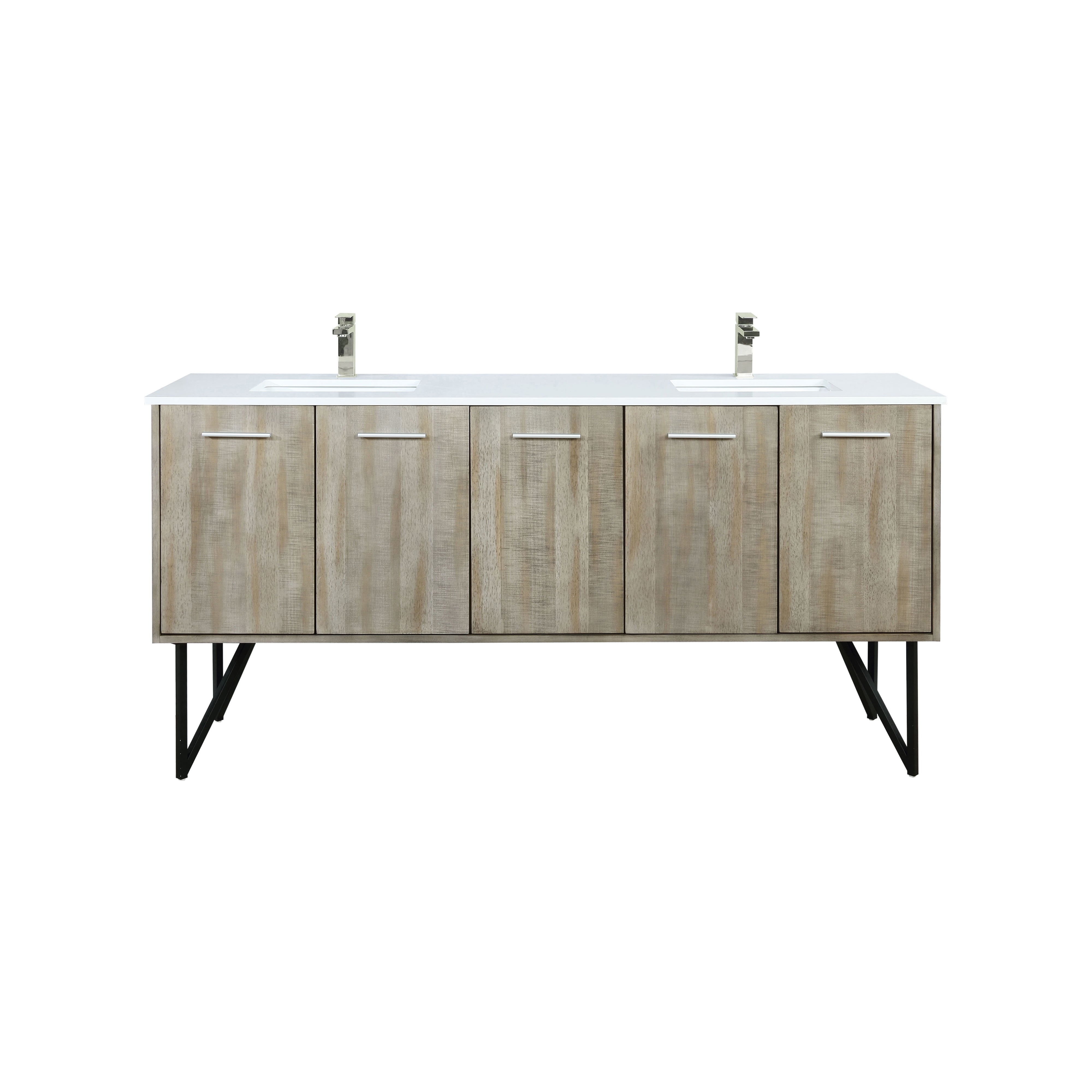 Lexora Lancy 72 in W x 20 in D Double Bath Vanity with Cultured Marble Top