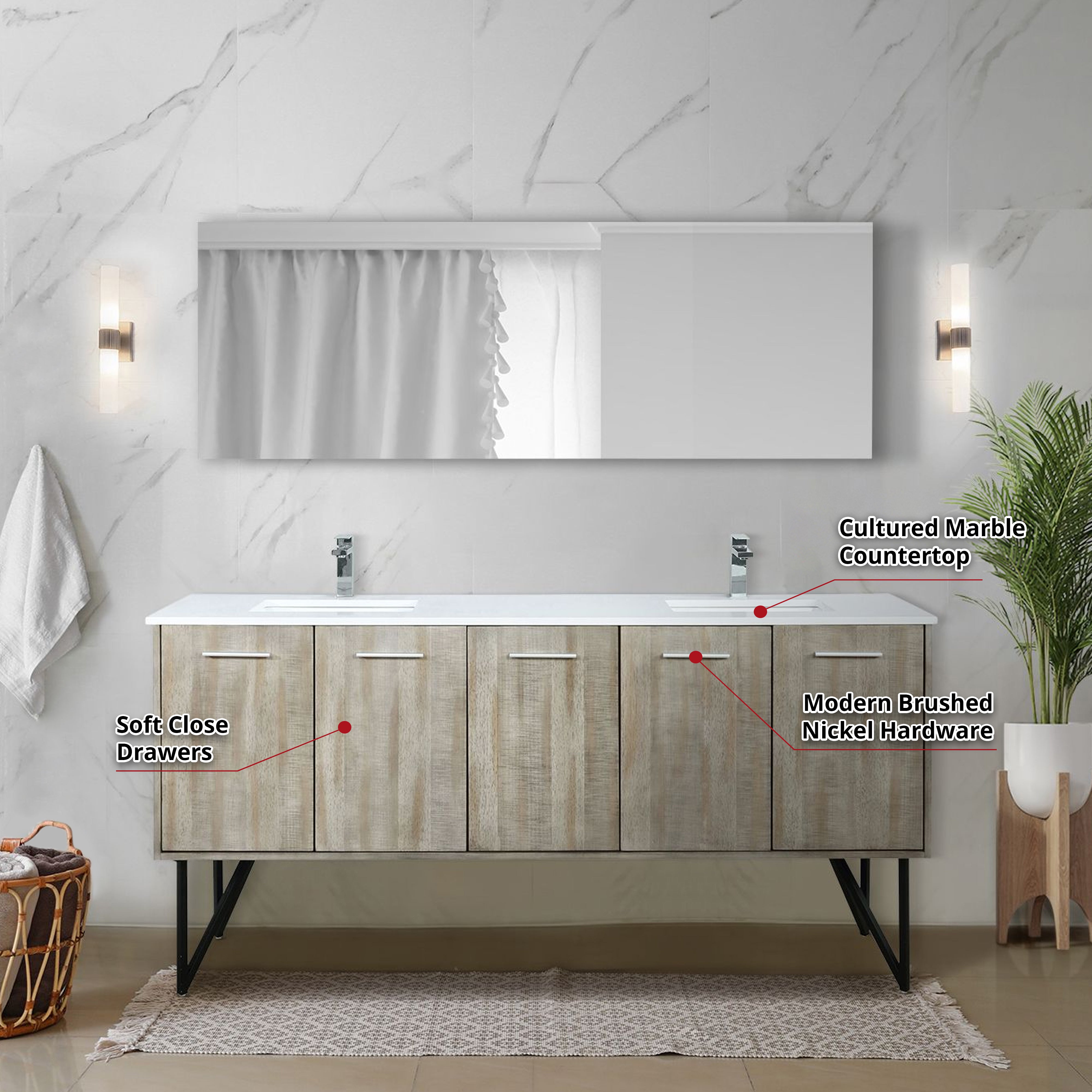 rustic acacia vanity