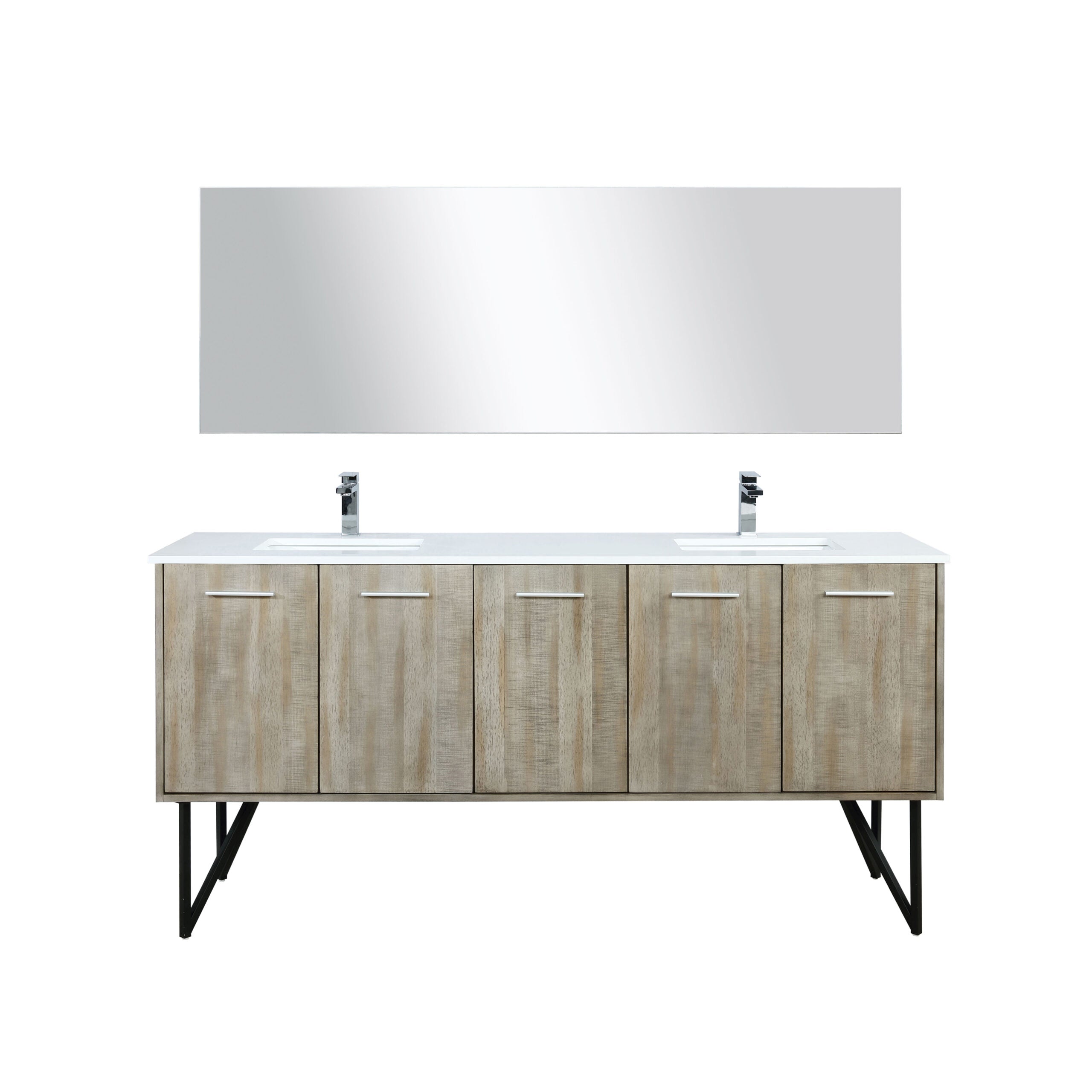 Lexora Lancy 72 in W x 20 in D Double Bath Vanity with Cultured Marble Top
