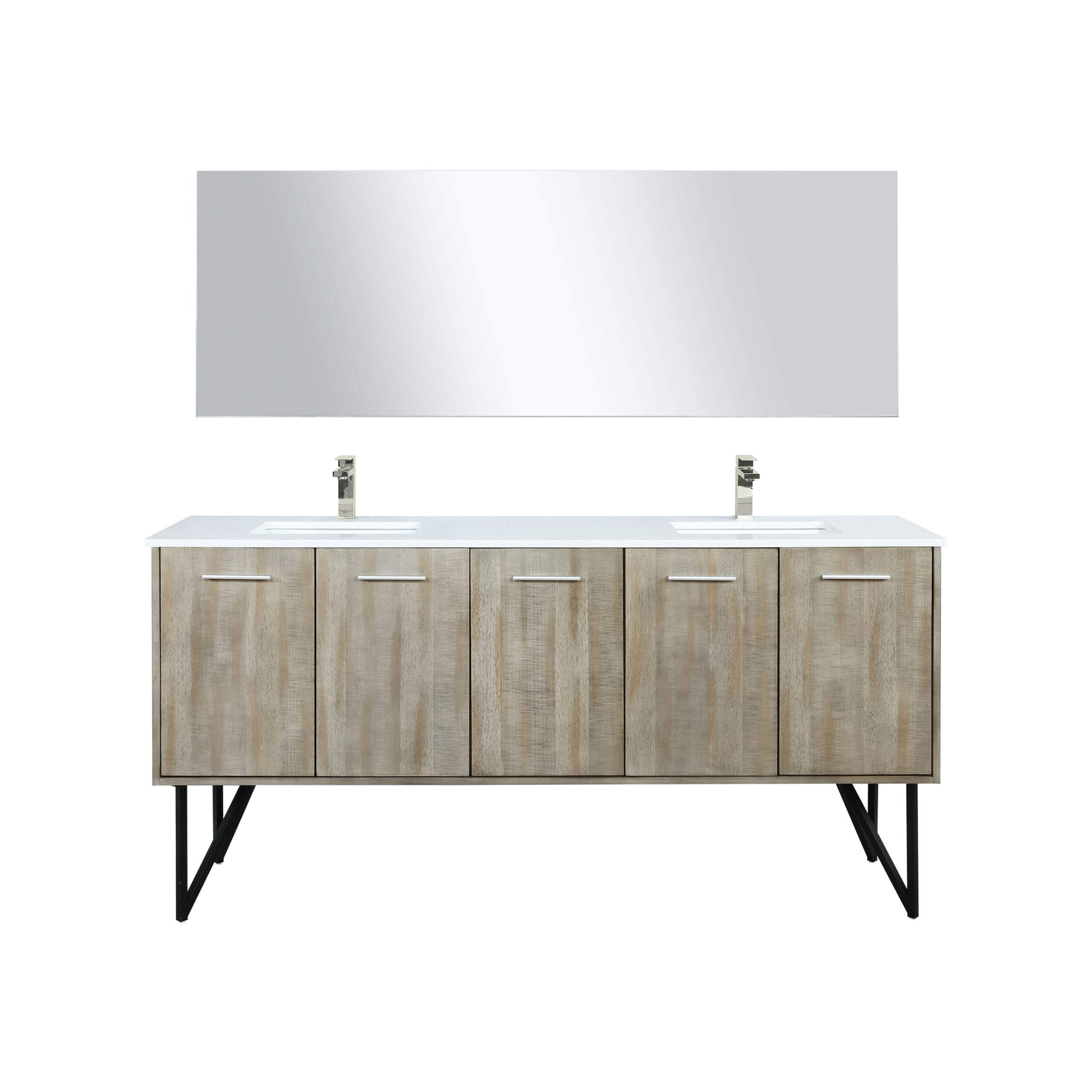 Lexora Lancy 72 in W x 20 in D Double Bath Vanity with Cultured Marble Top