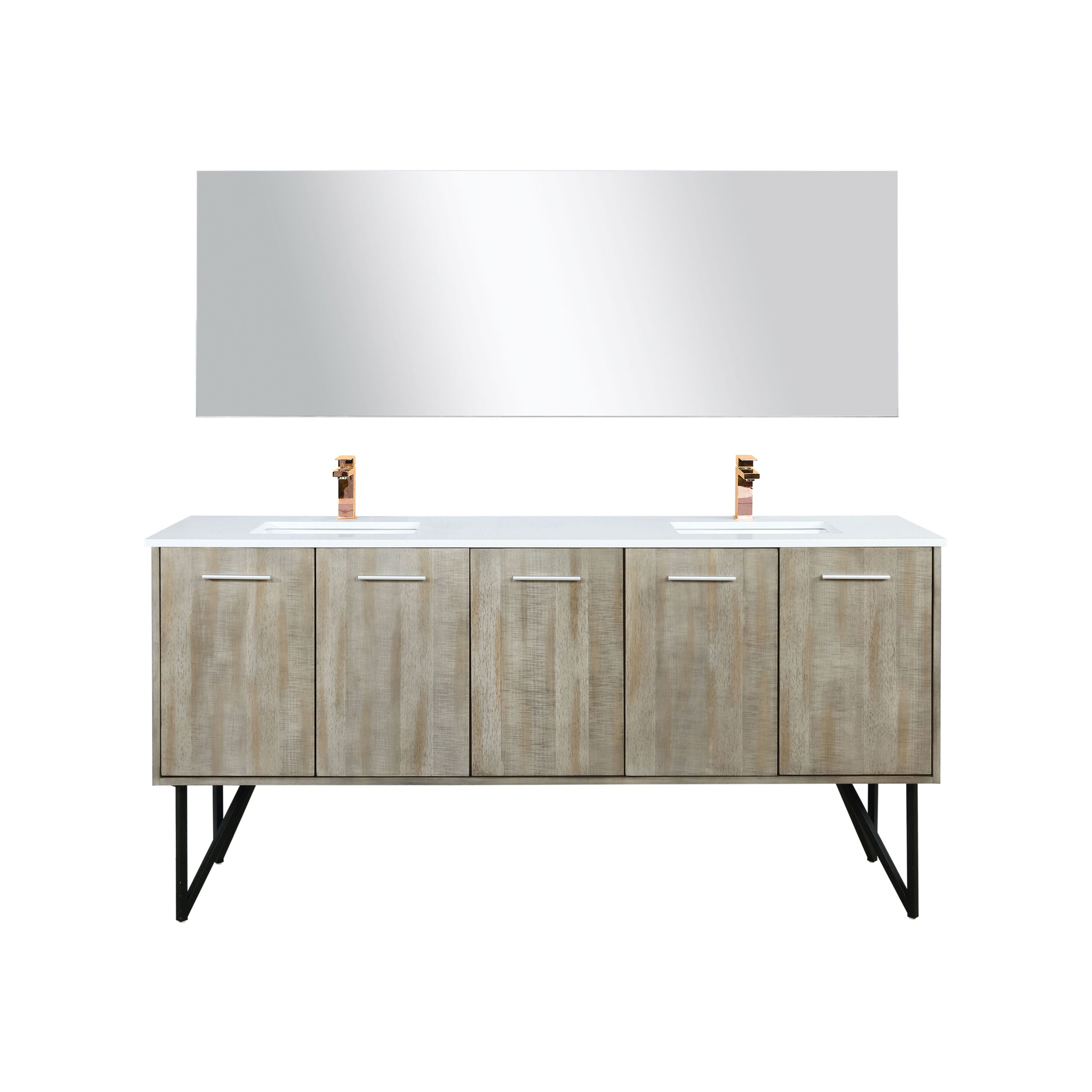 Lexora Lancy 72 in W x 20 in D Double Bath Vanity with Cultured Marble Top