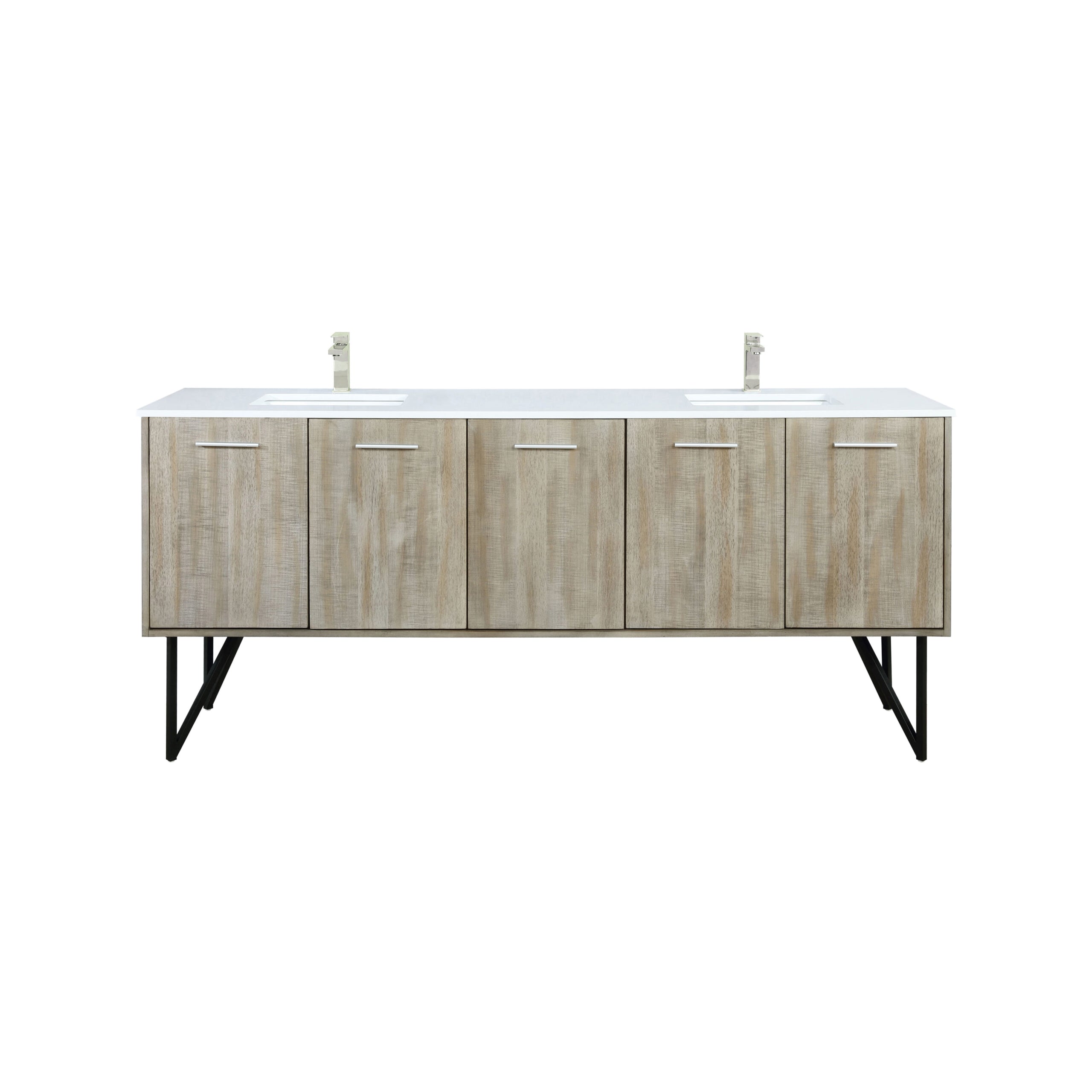 Lexora Lancy 80 in W x 20 in D Double Bath Vanity with Cultured Marble Top