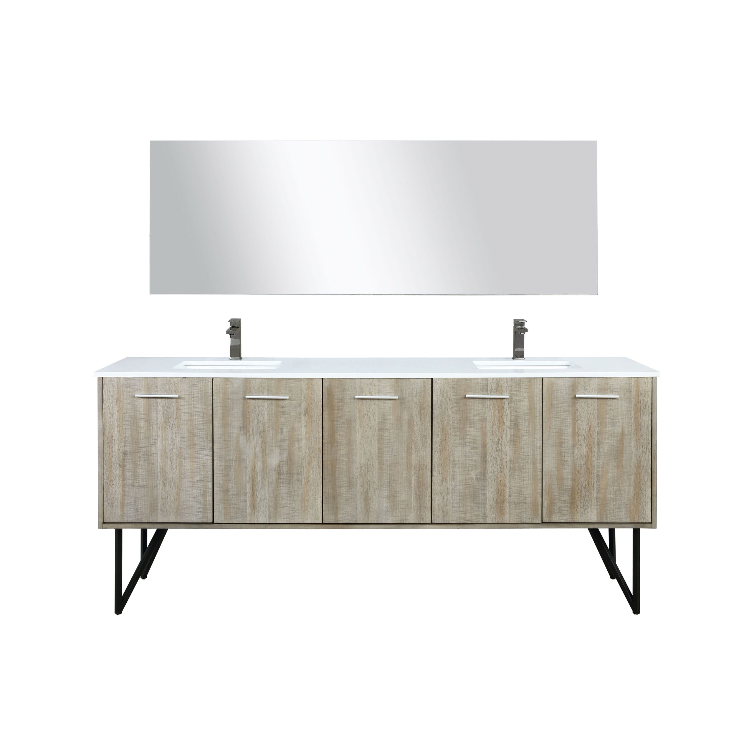 Lexora Lancy 80 in W x 20 in D Double Bath Vanity with Cultured Marble Top