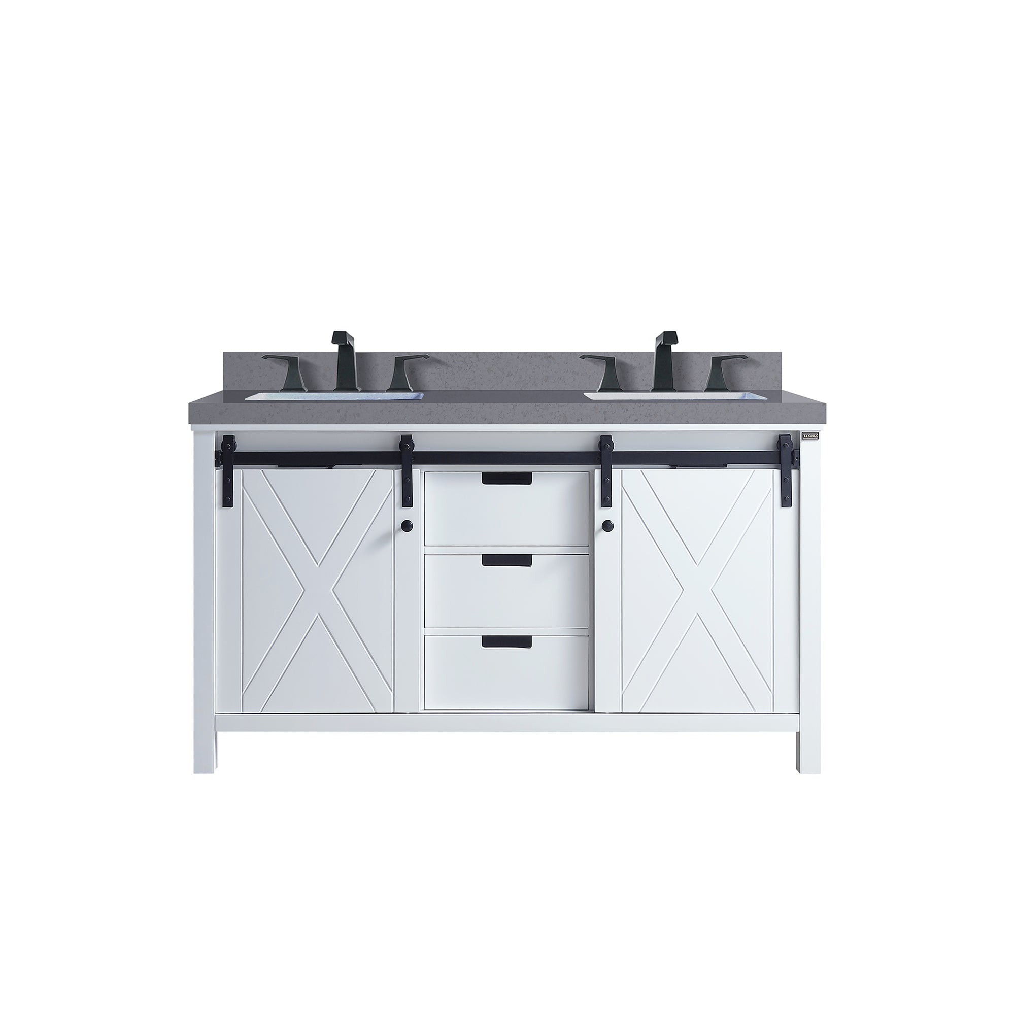 Lexora Marsyas 60 in W x 22 in D Double Bath Vanity