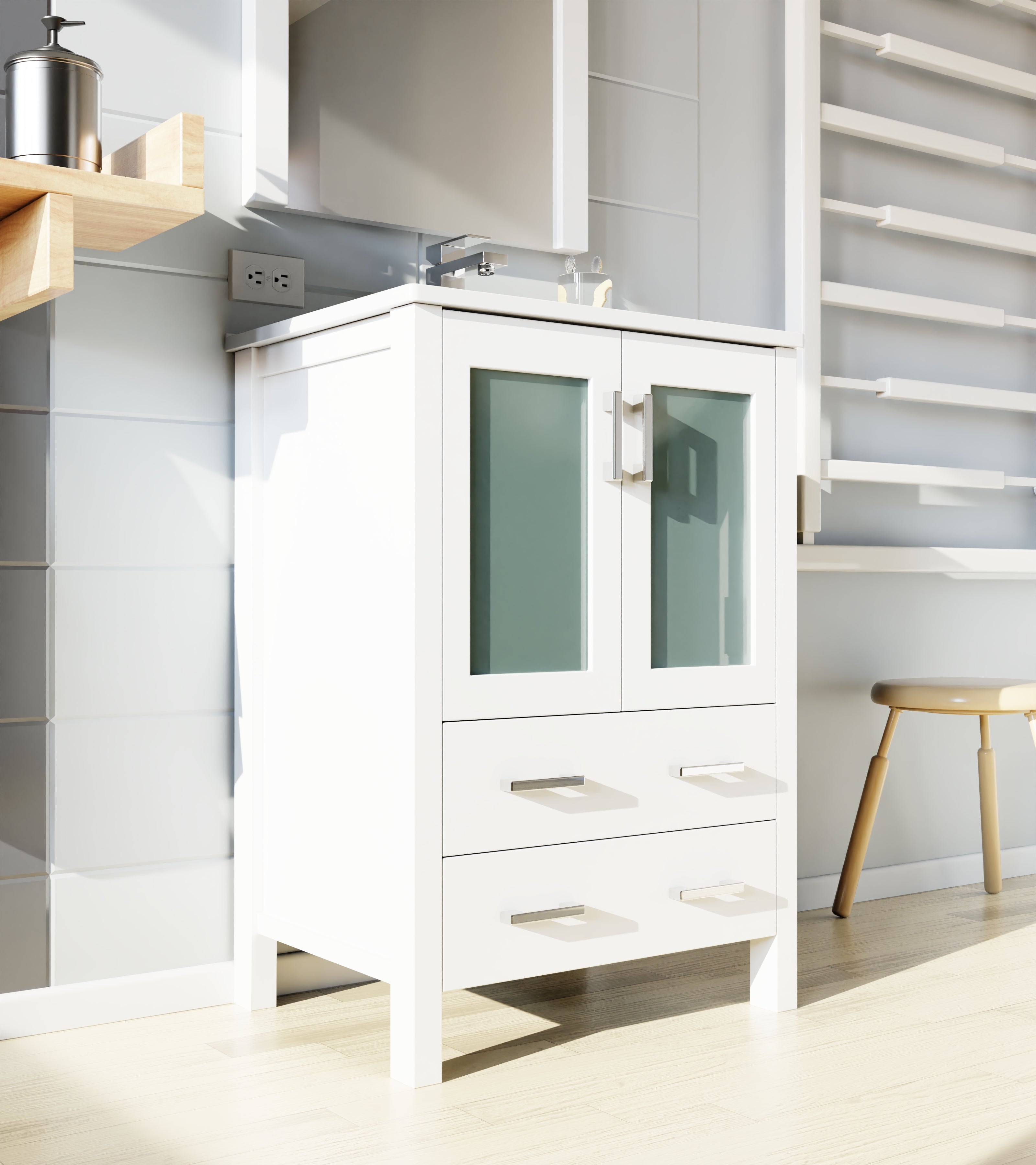 white vanity