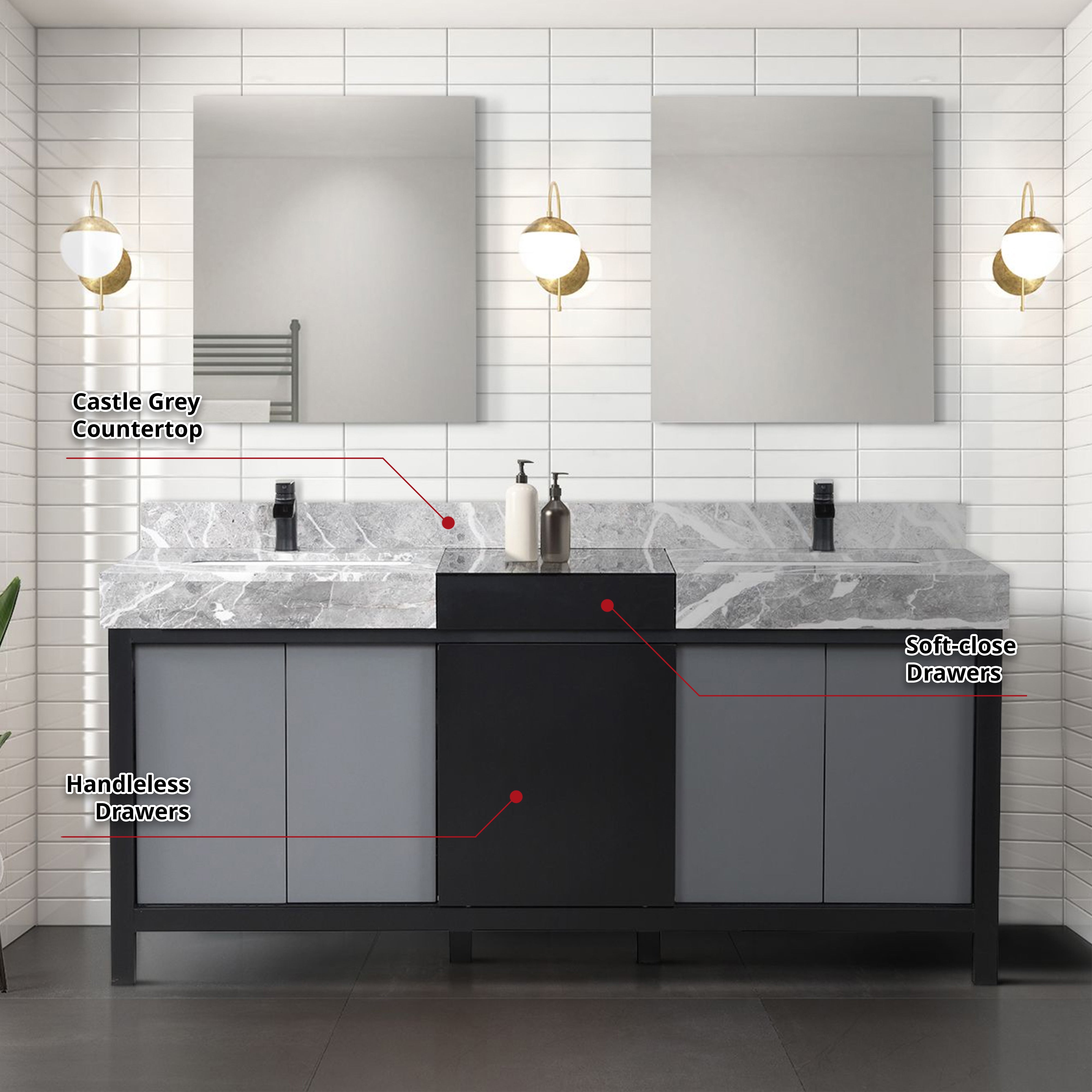black and grey vanity