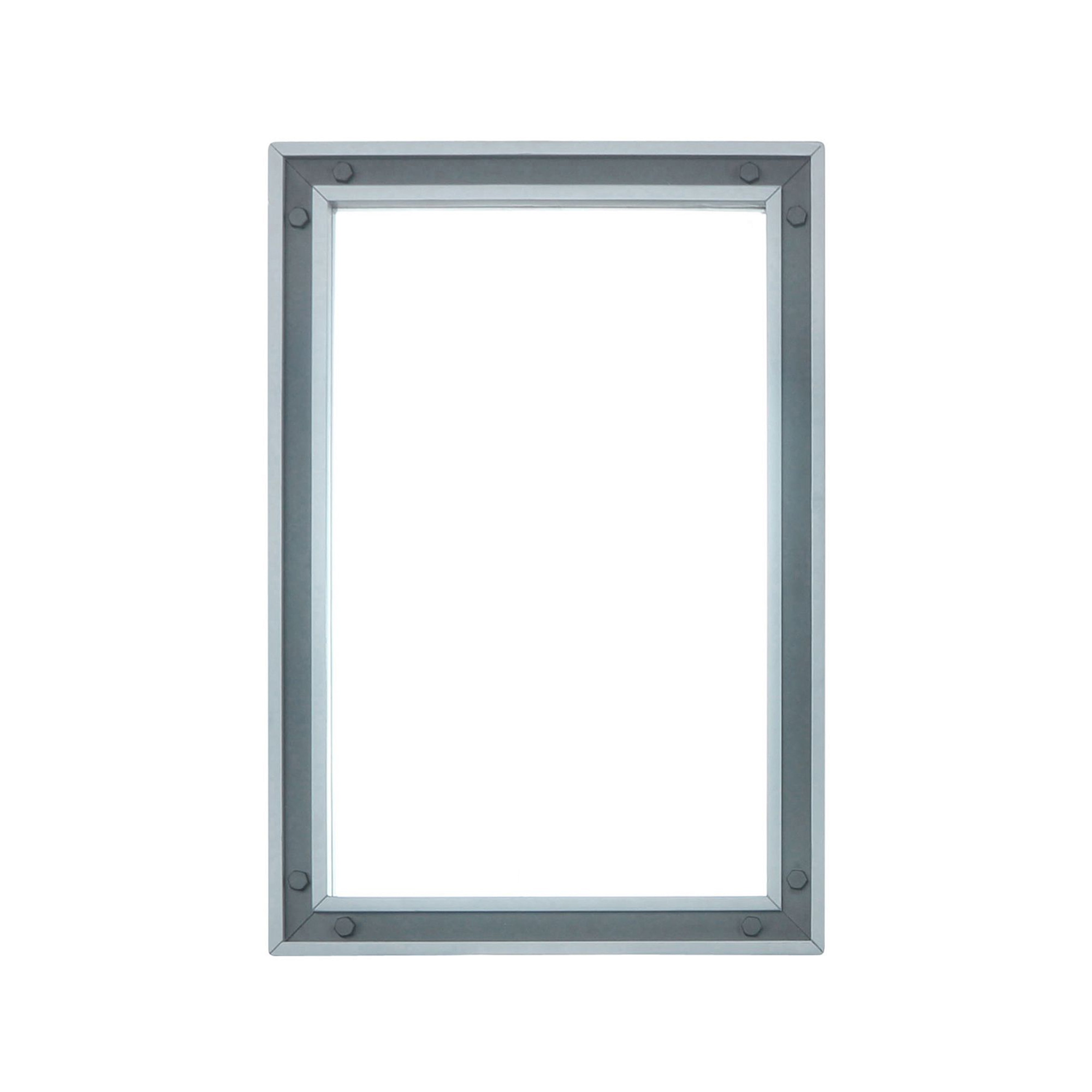 Lexora Ziva 22 in W x 32 in H Mirror with Black Metal Inlay
