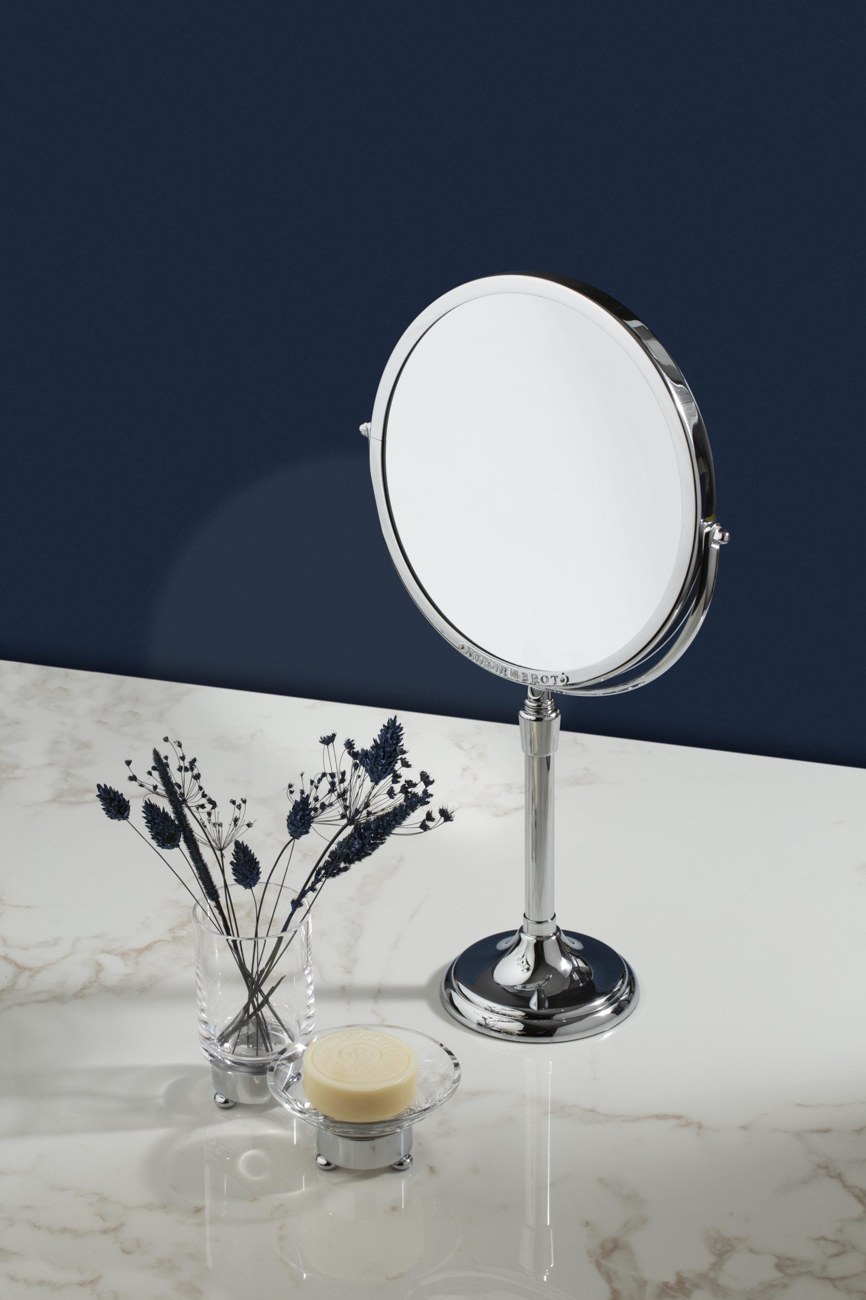 polished chrome mirror