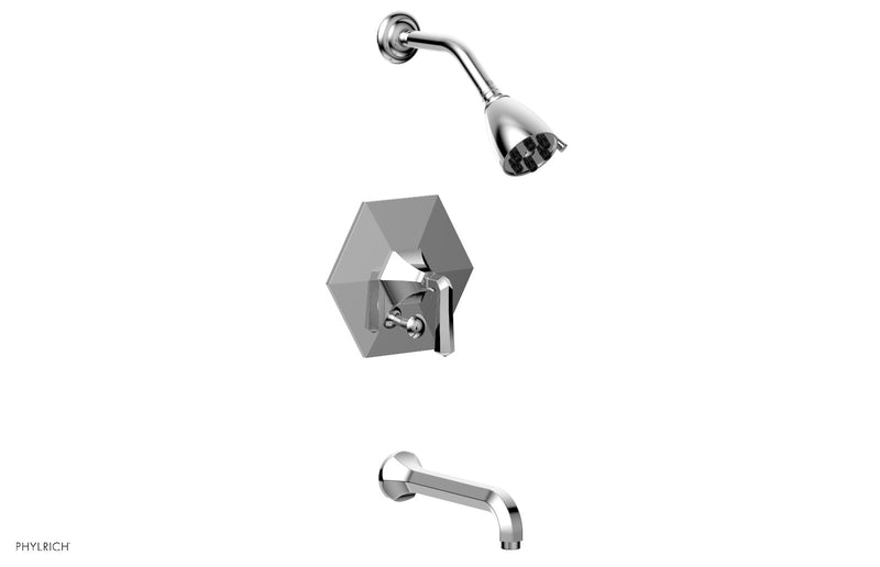 polished chrome shower set