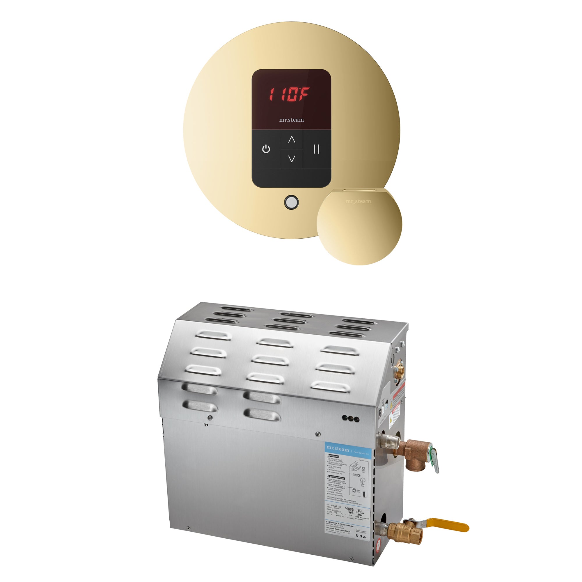 Mr Steam MS 6 kW Steam Shower Generator Package with Round iTempo Control