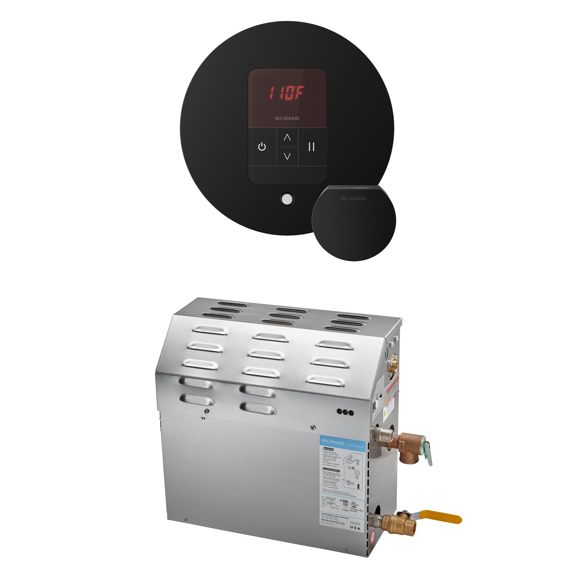 Mr Steam MS 6 kW Steam Shower Generator Package with Round iTempo Control