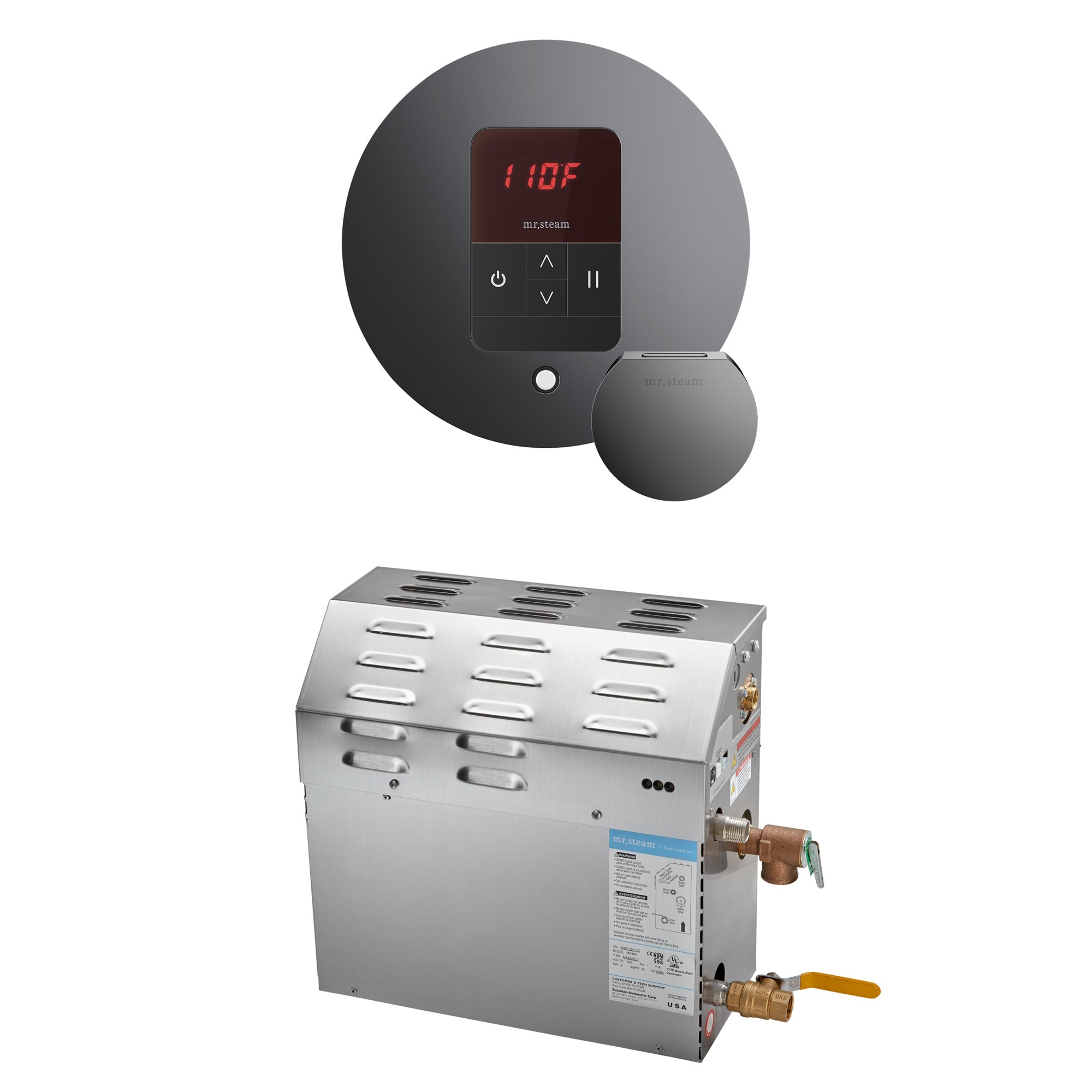 Mr Steam MS 6 kW Steam Shower Generator Package with Round iTempo Control