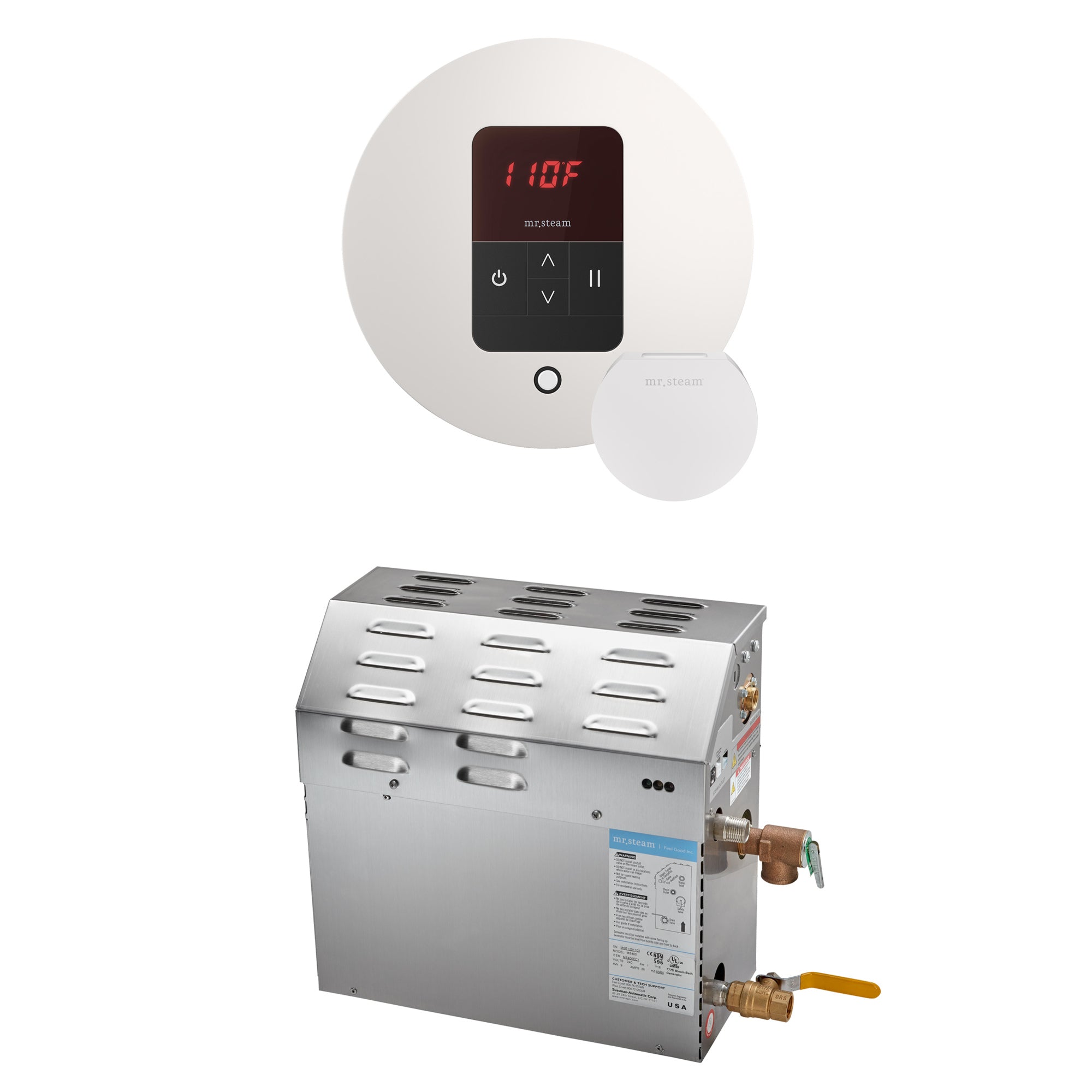 Mr Steam MS 7.5 kW Steam Shower Generator Package with Round iTempo Control