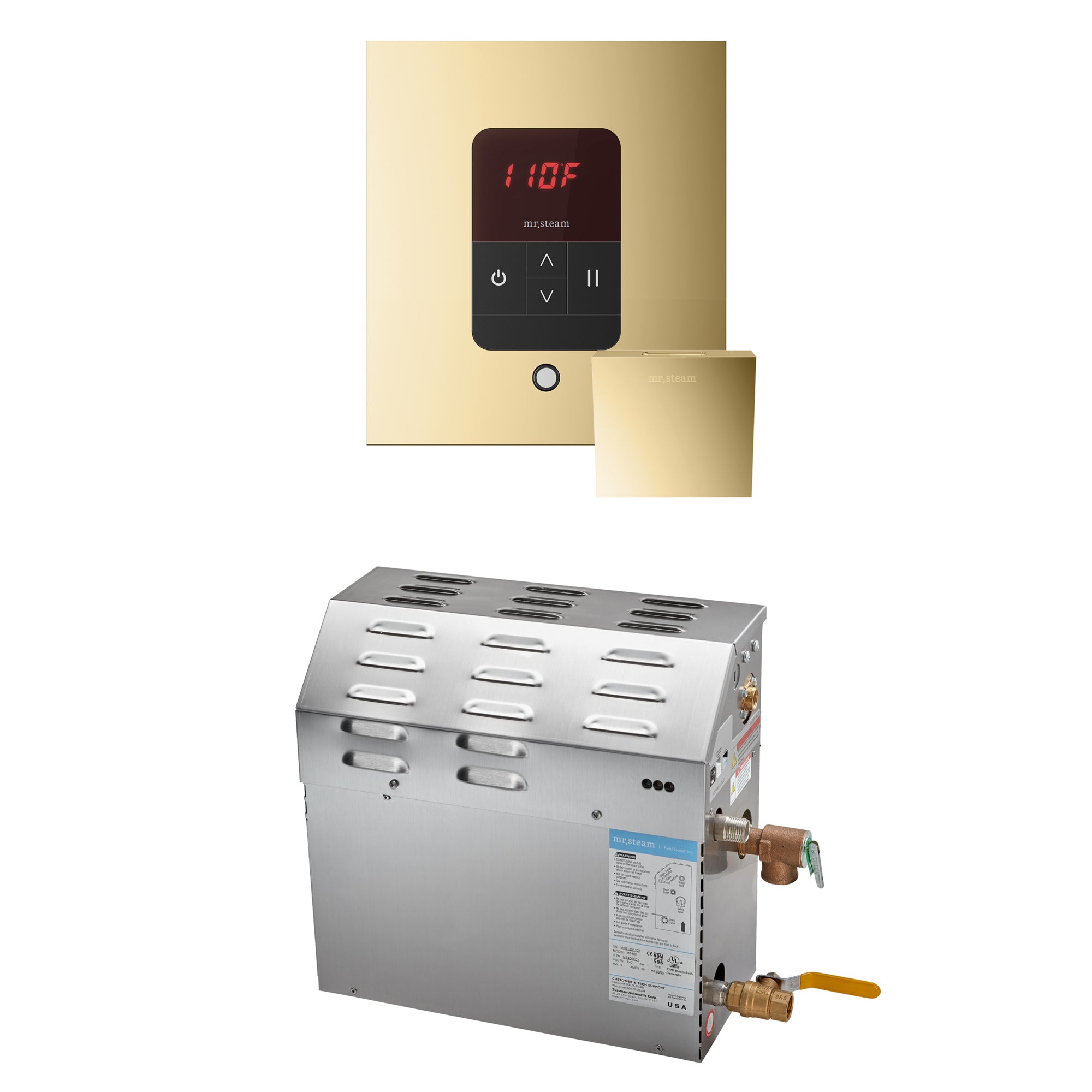 Mr Steam MS 10 kW Steam Shower Generator Package with Square iTempo Control