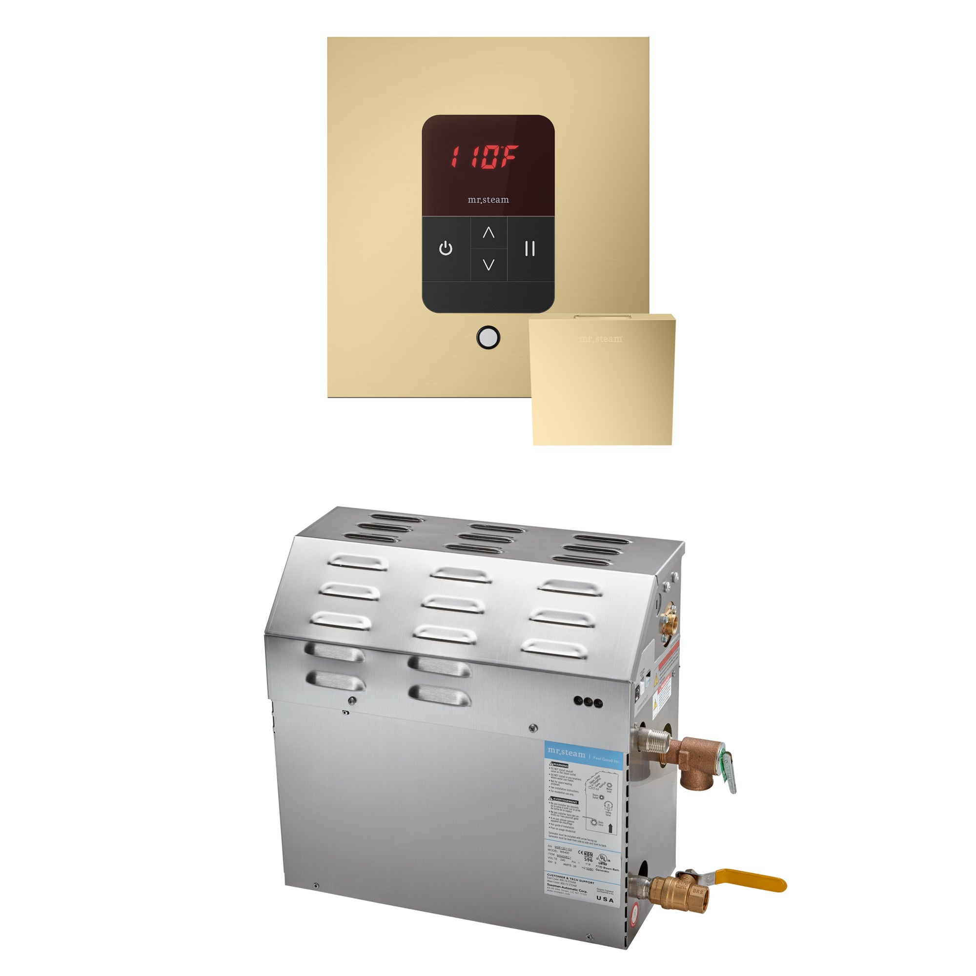 Mr Steam MS 6 kW Steam Shower Generator Package with Square iTempo Control