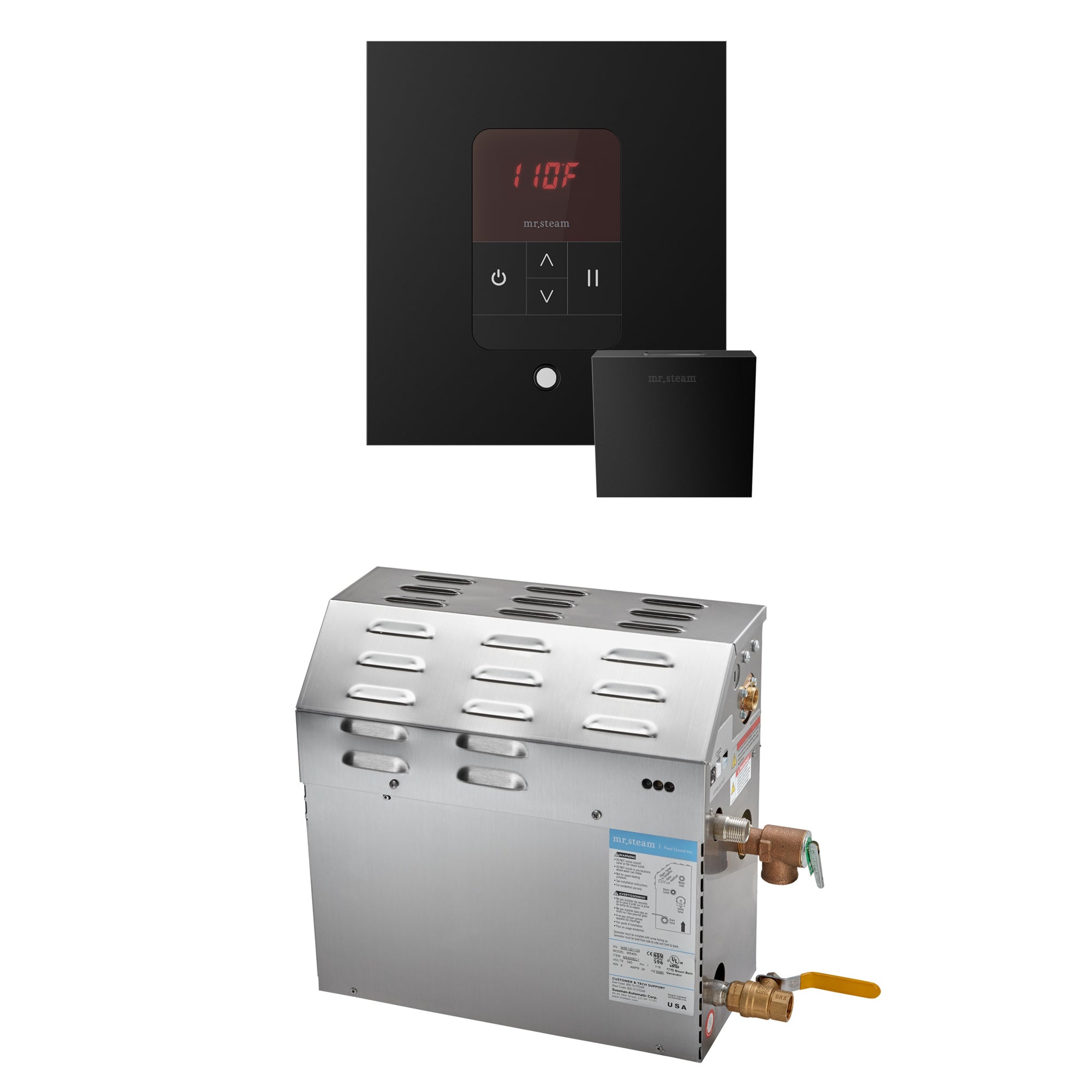 Mr Steam MS 10 kW Steam Shower Generator Package with Square iTempo Control